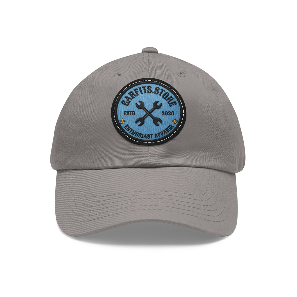 Mechanic Logo Dad Hat — Leather Patch Cap