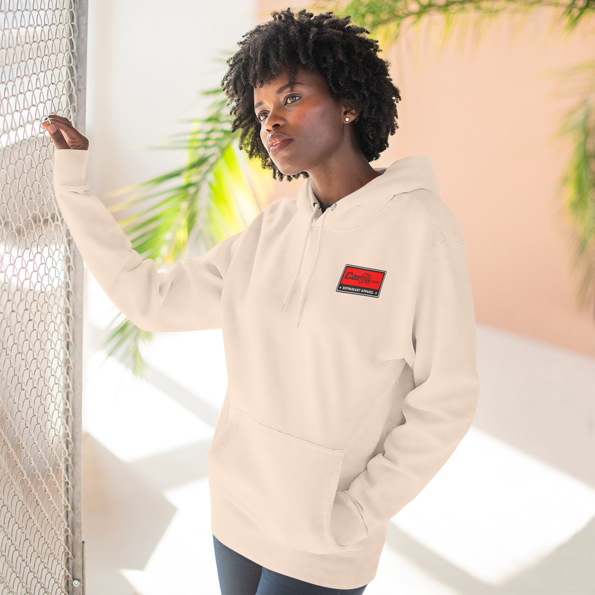 Flatout Garage Fleece Hoodie — Mechanic Shop Logo Pullover