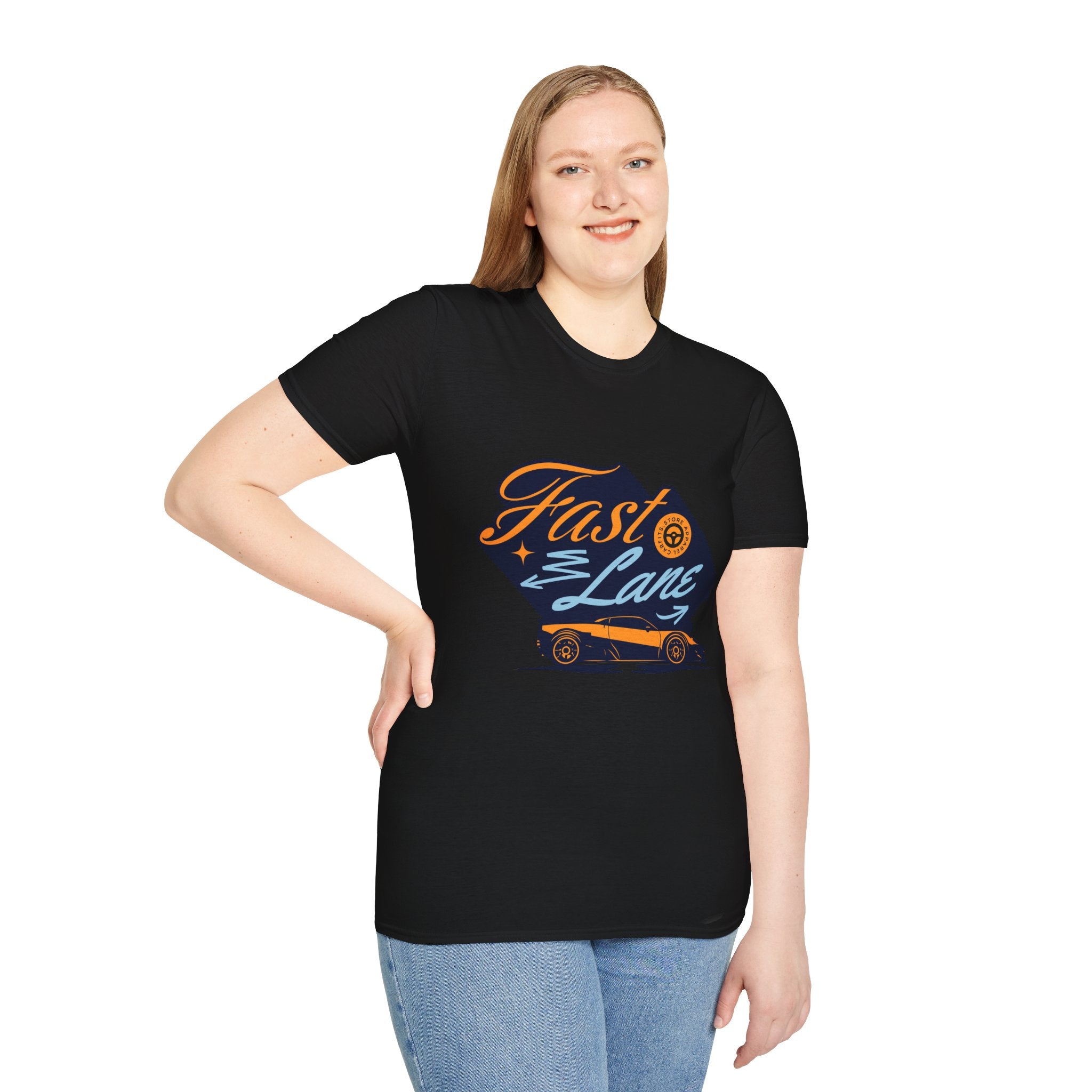 Fast Lane T-Shirt — Retro Racing Car Graphic Tee