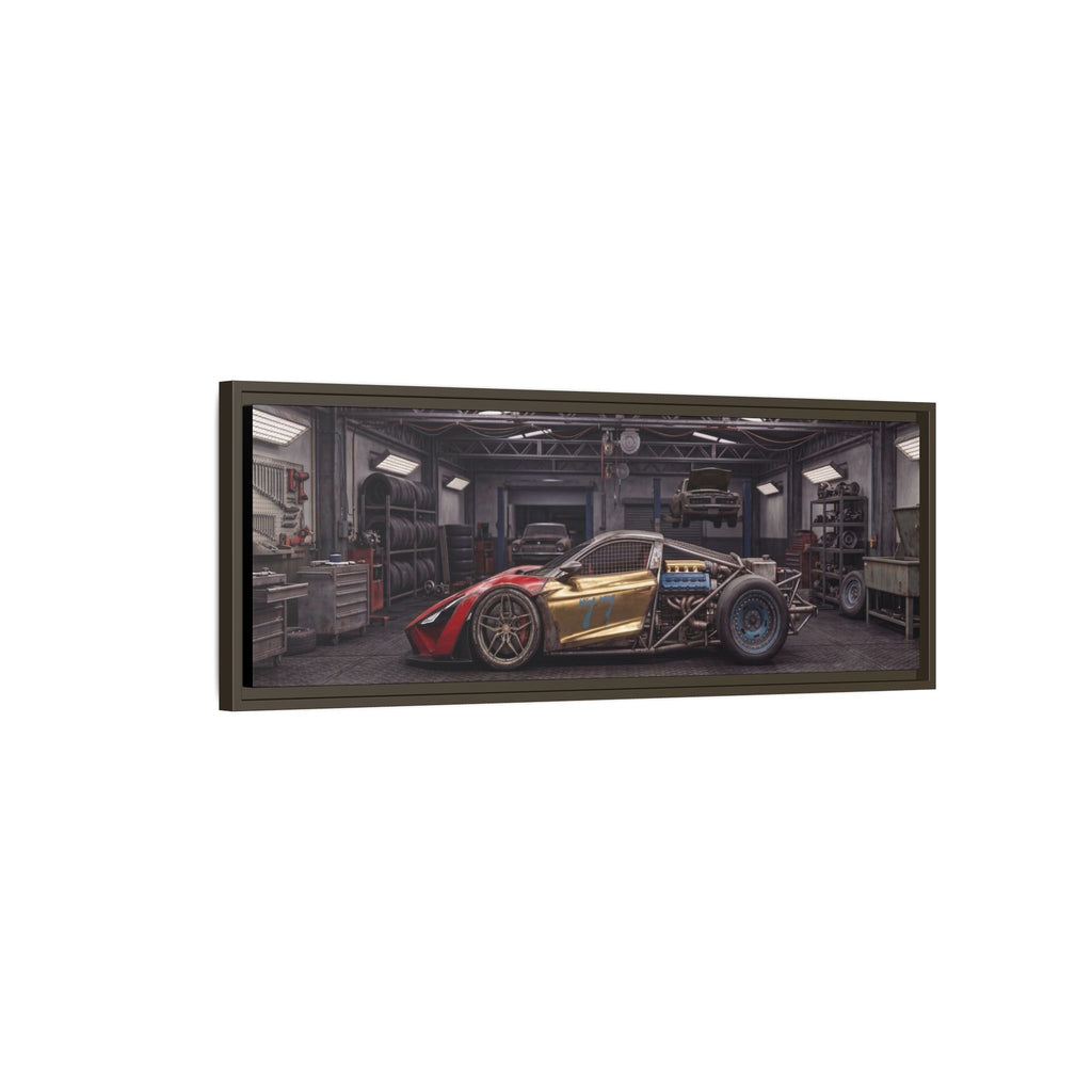 Framed Matte Canvas Supercar Rat Rod - Car Garage Wall Art