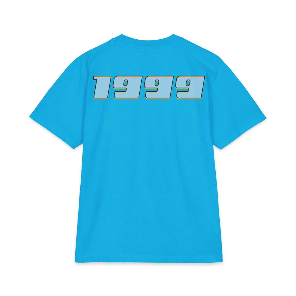 Classic Custom Mini-Truck Tee — Blue and Gold Graphic T-Shirt
