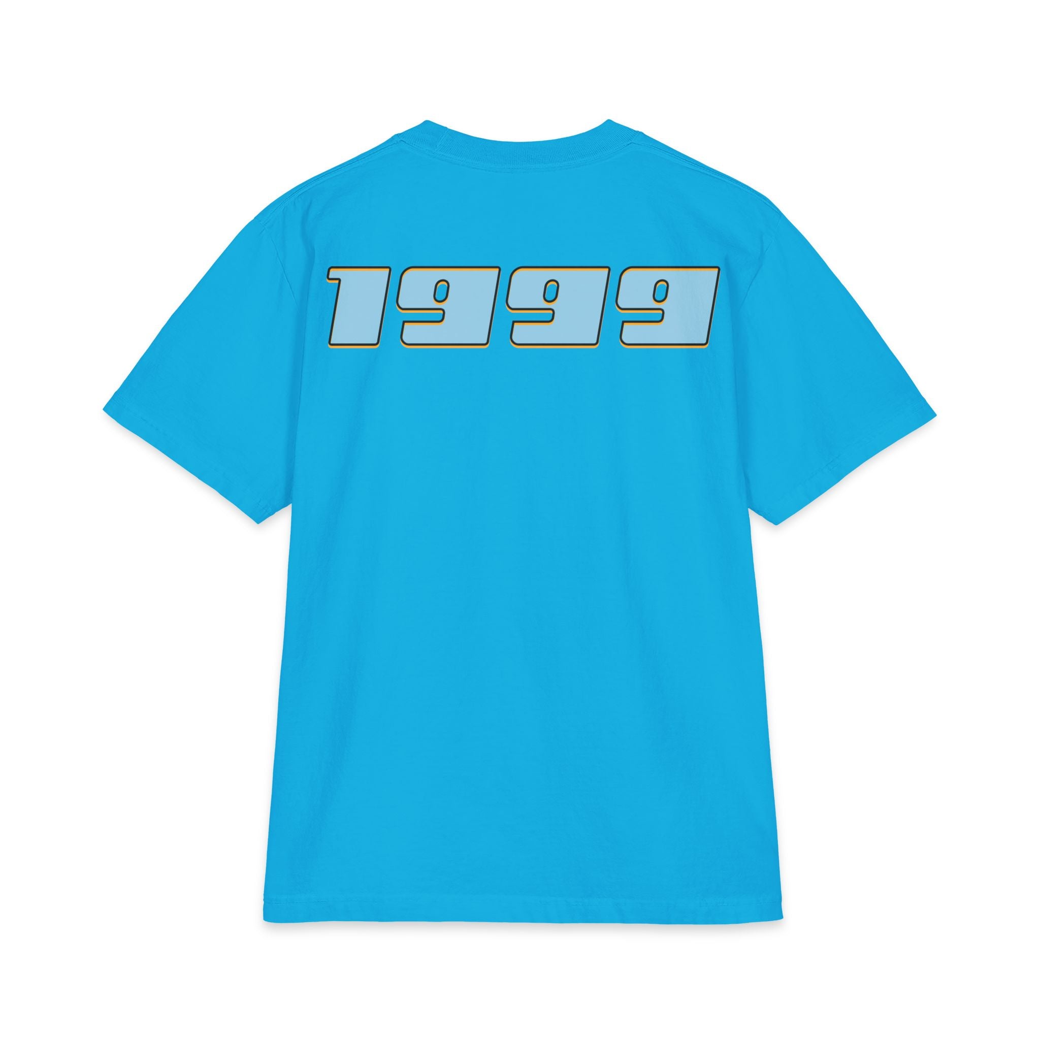 Classic Custom Mini-Truck Tee — Blue and Gold Graphic T-Shirt