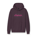 Driven Heavyweight Fleece Hoodie — Motivational Glitter Car-Theme Pullover