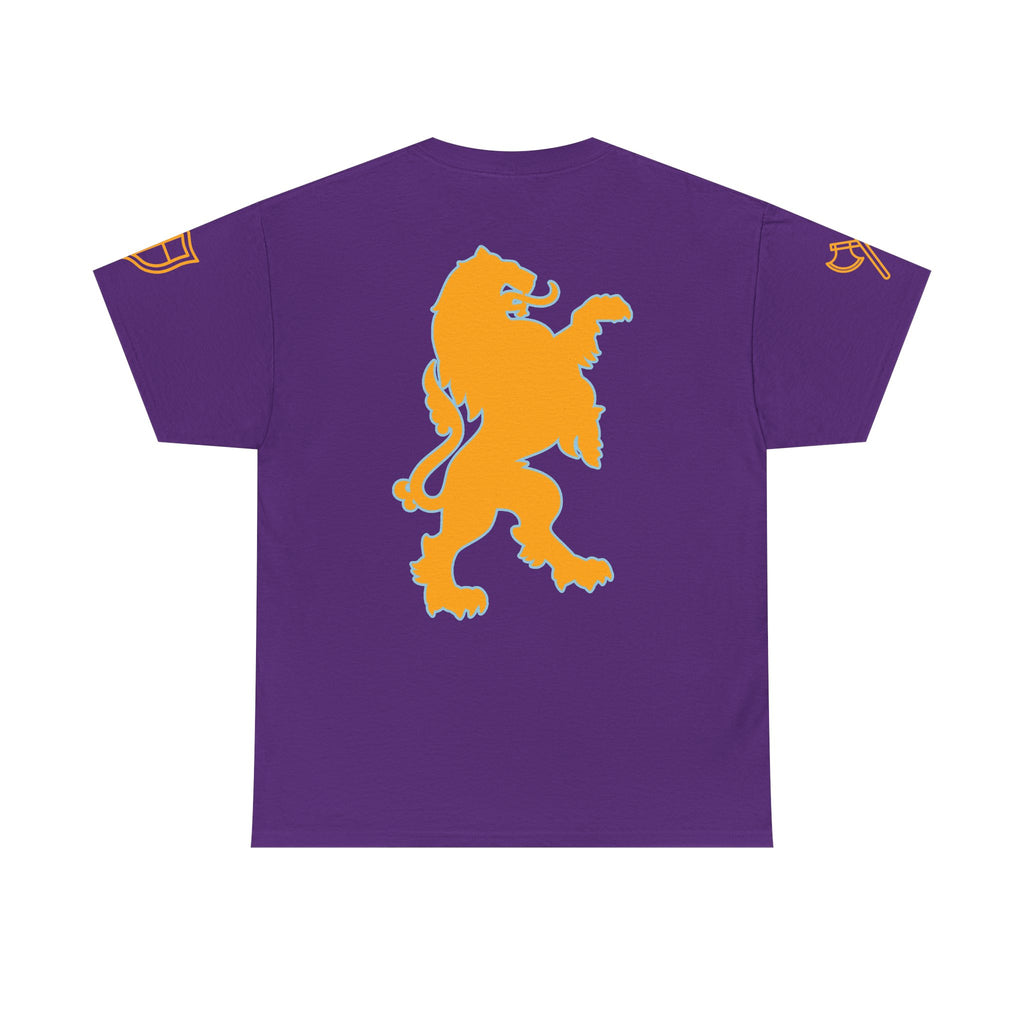 Lion Crest Tee — "Mane Line Auto" Vintage Heraldic Graphic Shirt