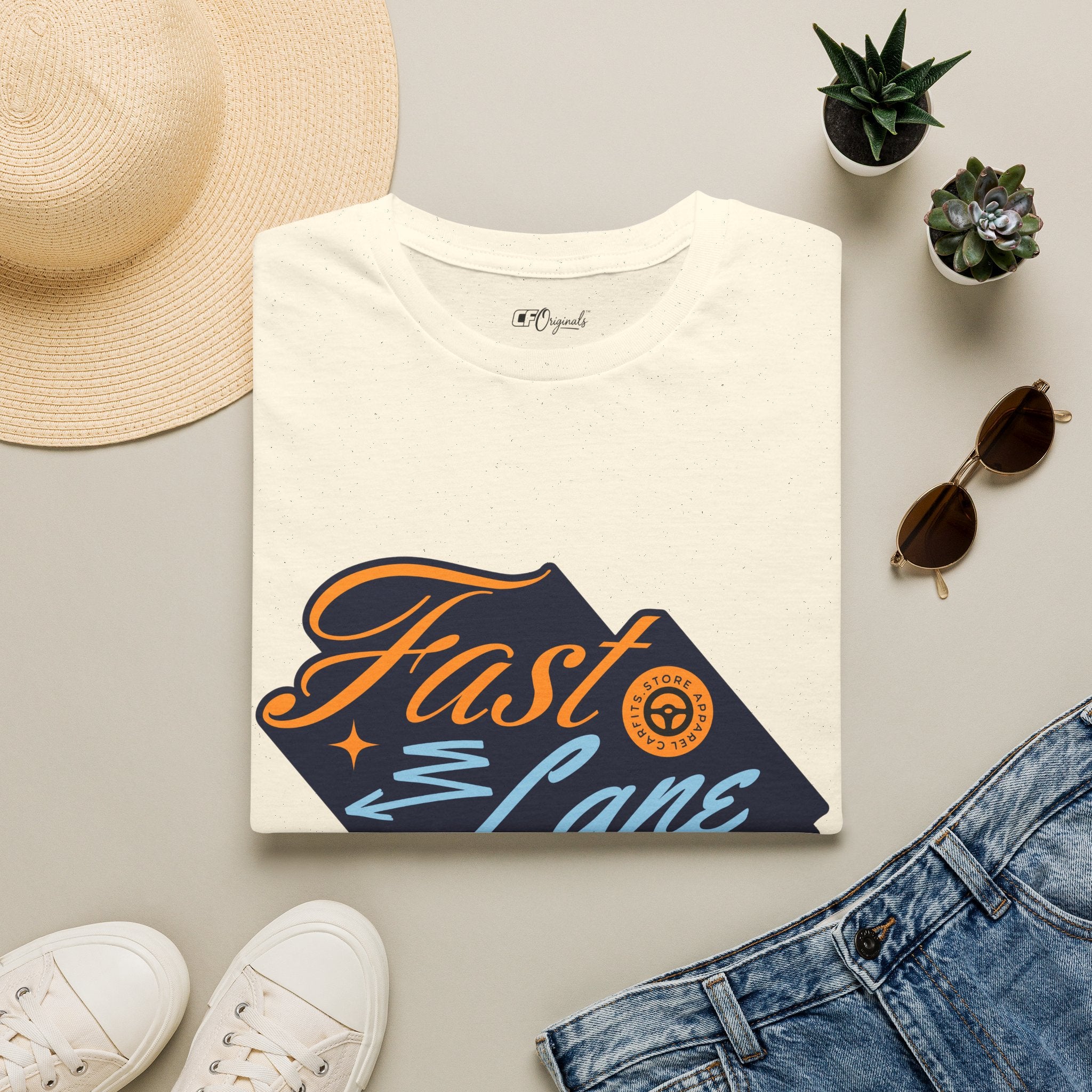 Fast Lane T-Shirt — Retro Racing Car Graphic Tee