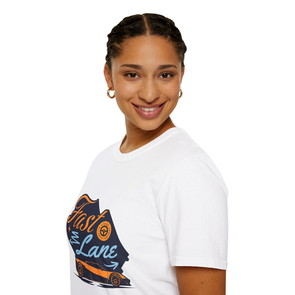 Fast Lane T-Shirt — Retro Racing Car Graphic Tee