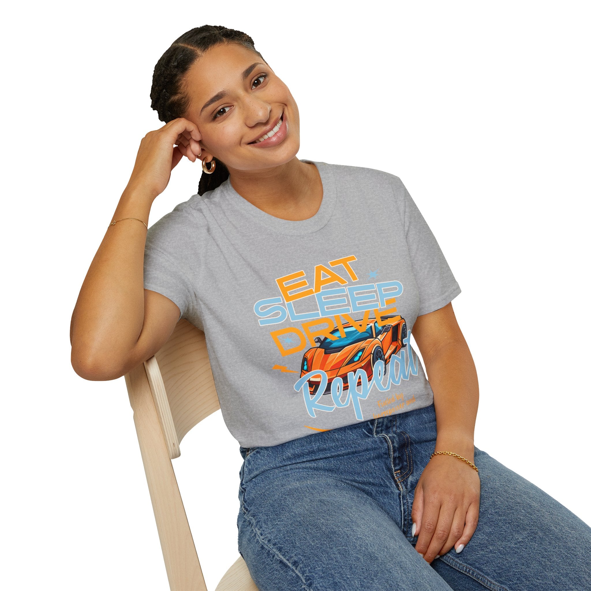 Eat Sleep Drive Repeat T-Shirt — Racing Car Graphic Tee for Motorsport Fans