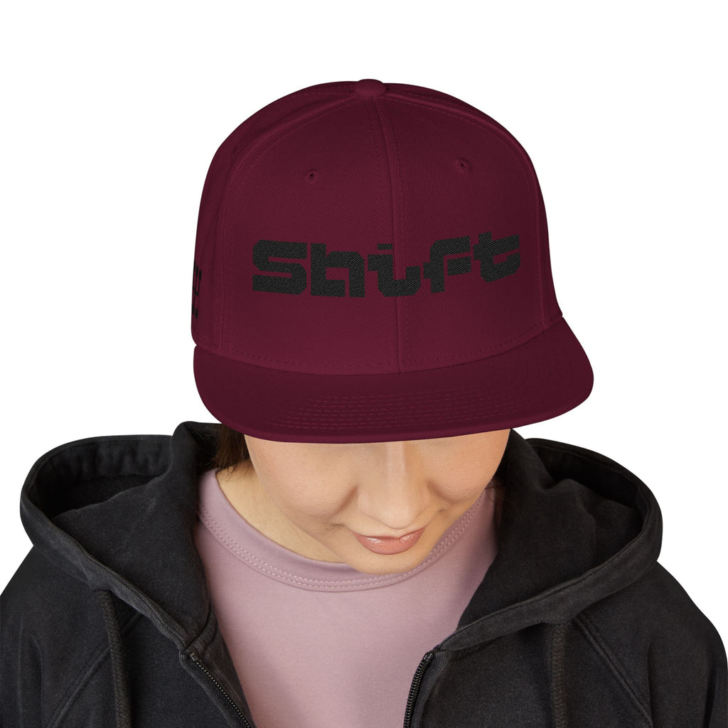 Embroidered 'Shift' Snapback Hat — Motorsport Logos