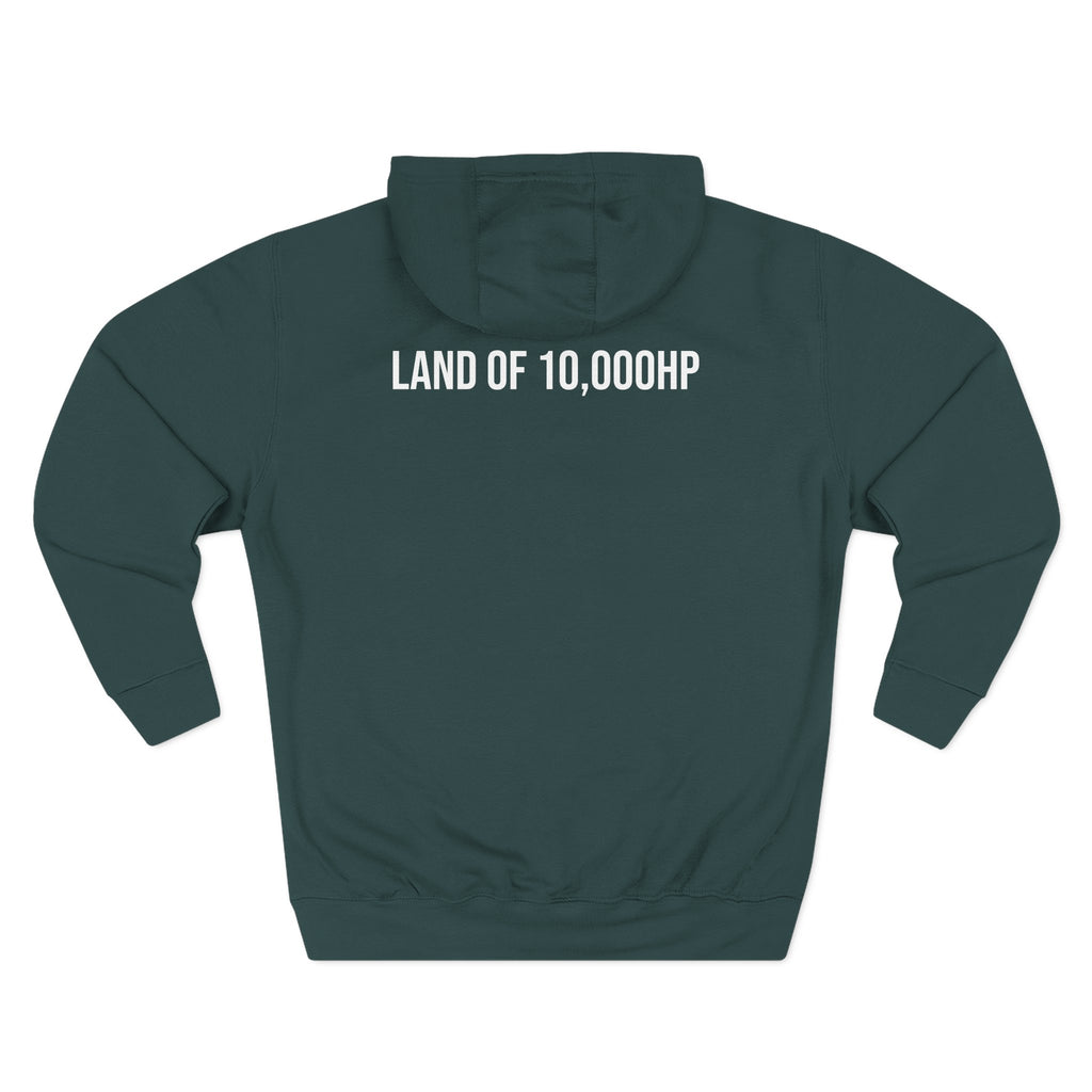Racing Dragster Hoodie — "Land of 10,000HP" Fleece Pullover
