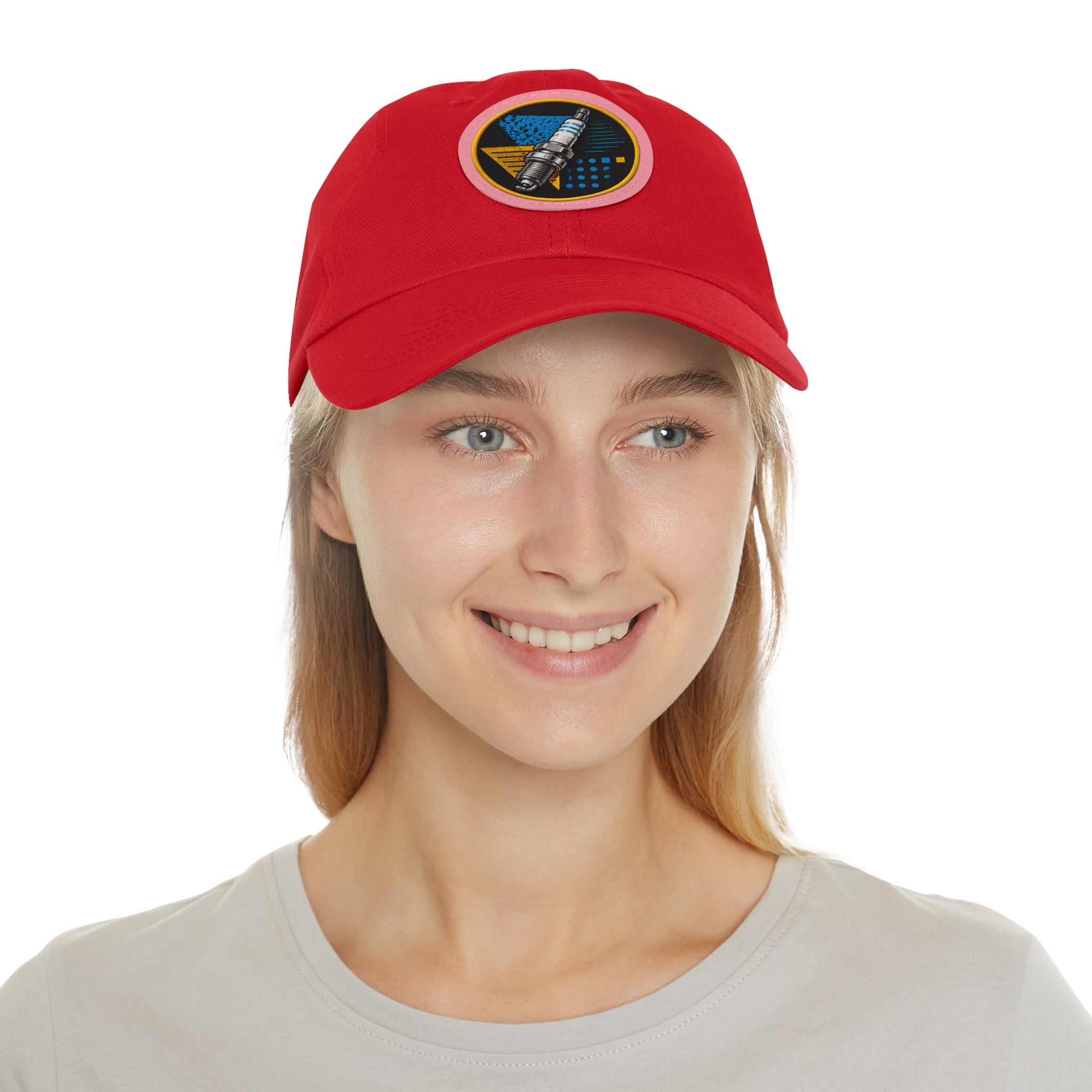 Spark Plug Patch Dad Hat — Vintage Automotive Mechanic Cap