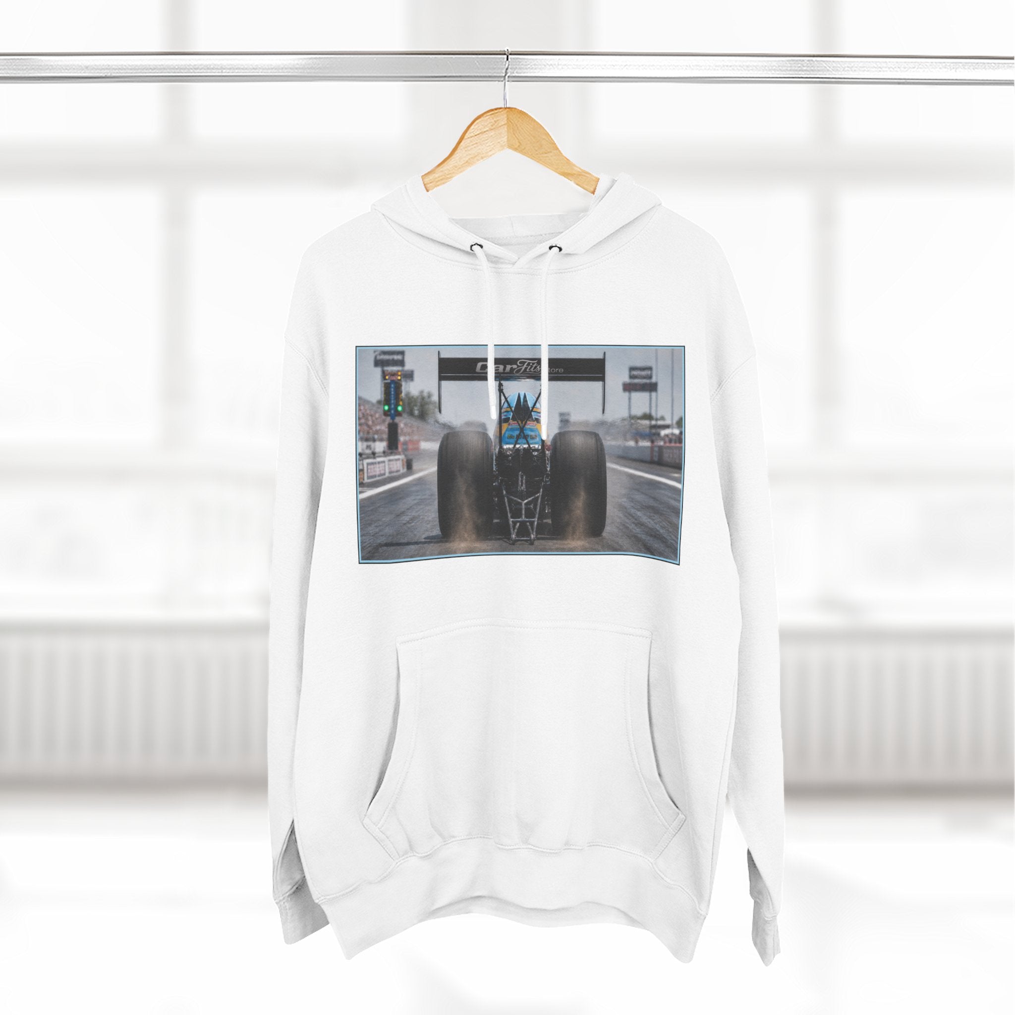 Racing Dragster Hoodie — "Land of 10,000HP" Fleece Pullover