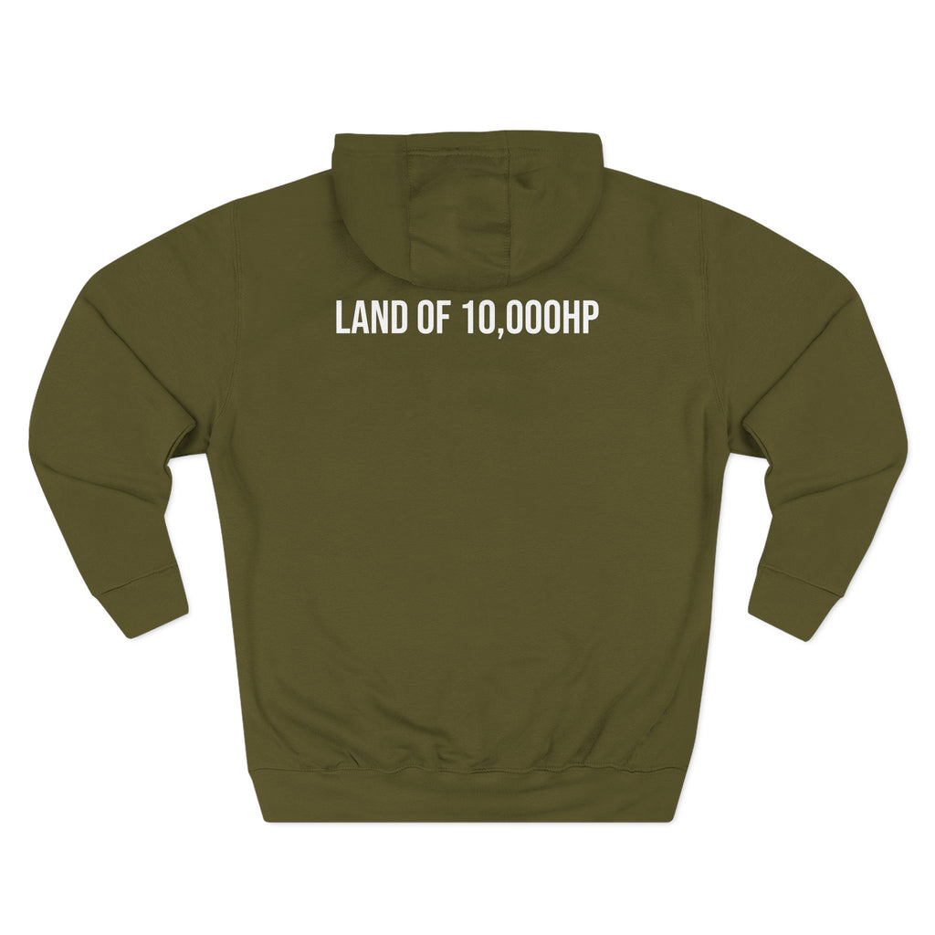 Racing Dragster Hoodie — "Land of 10,000HP" Fleece Pullover