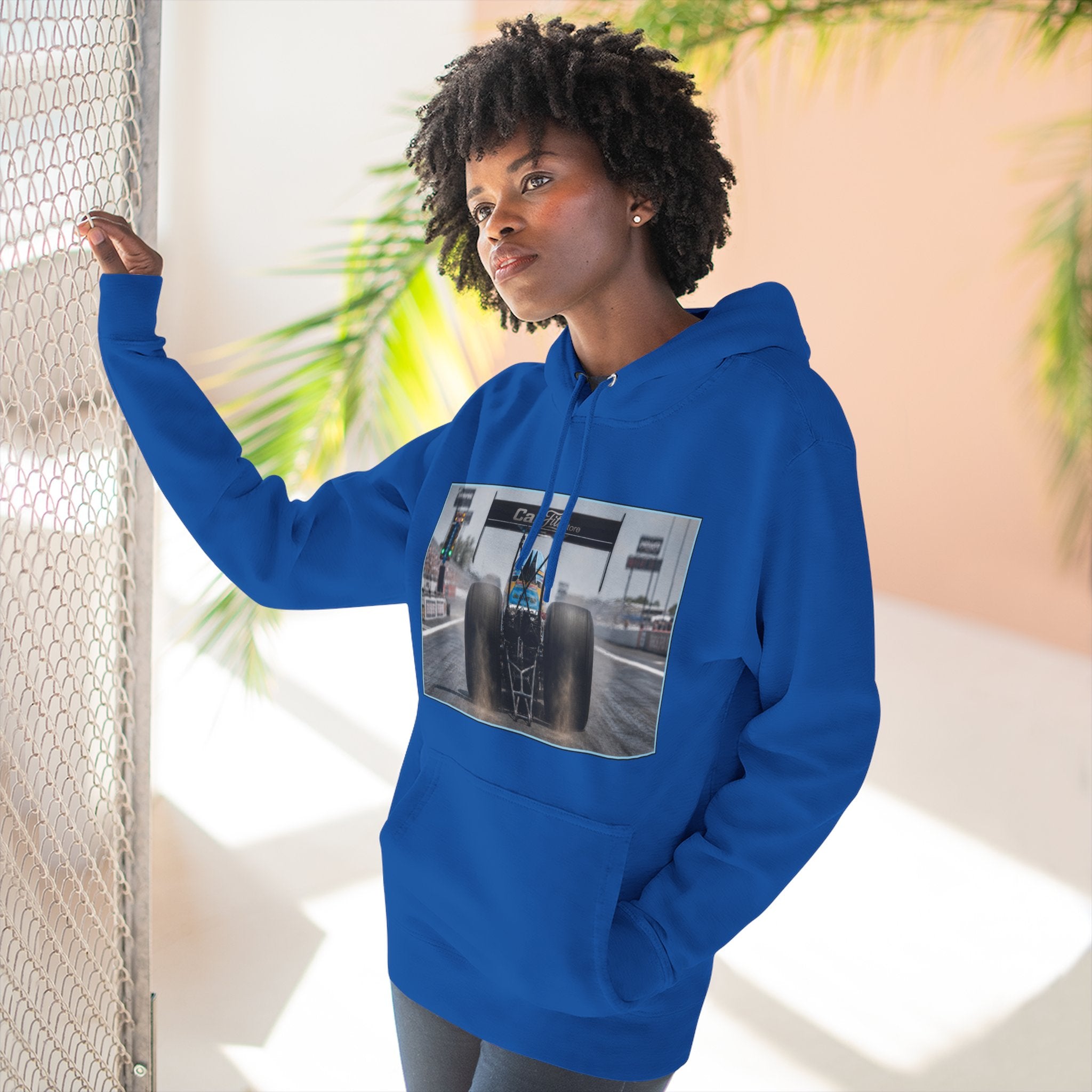 Racing Dragster Hoodie — "Land of 10,000HP" Fleece Pullover