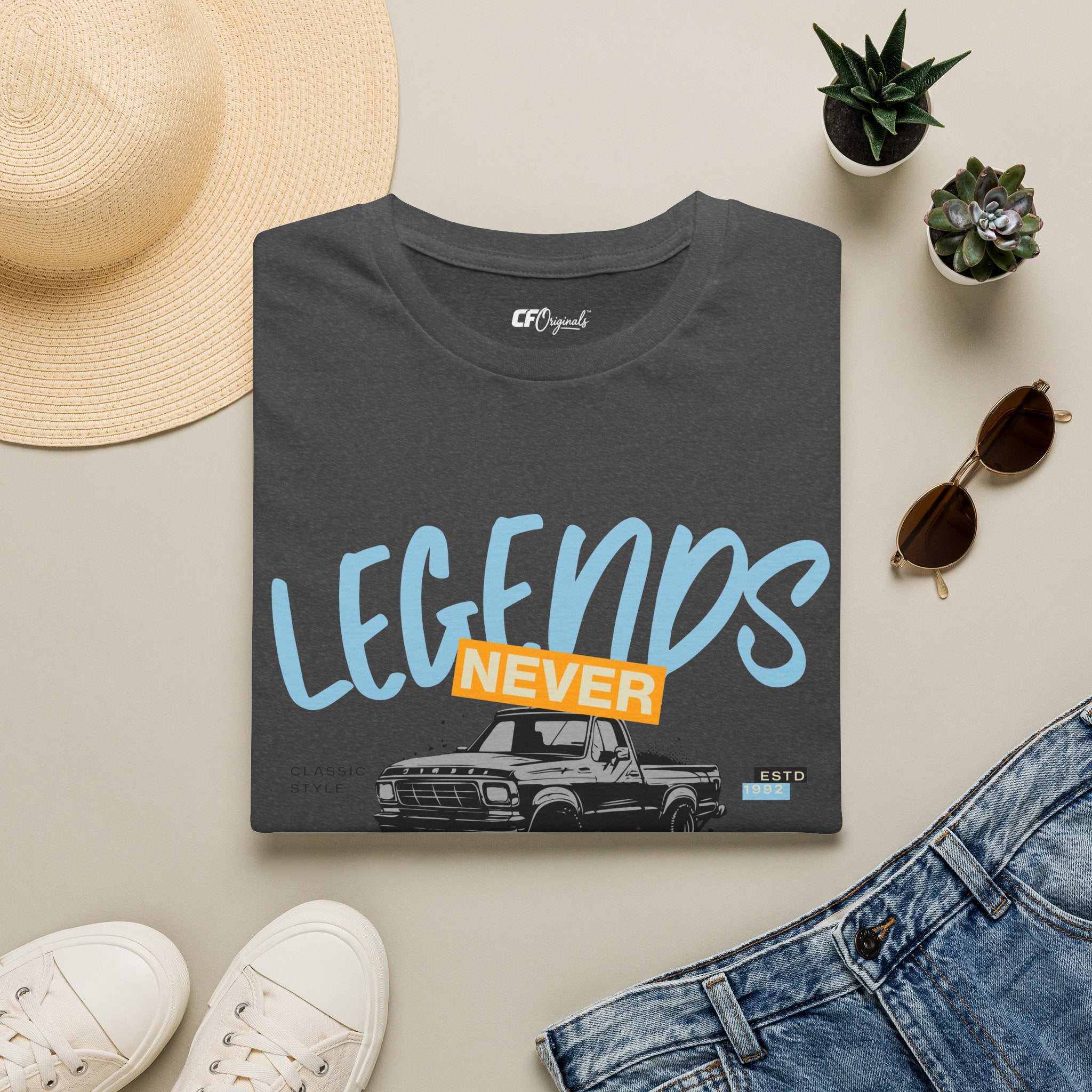 Legends Never Fade T-Shirt — Retro Truck Graphic Tee