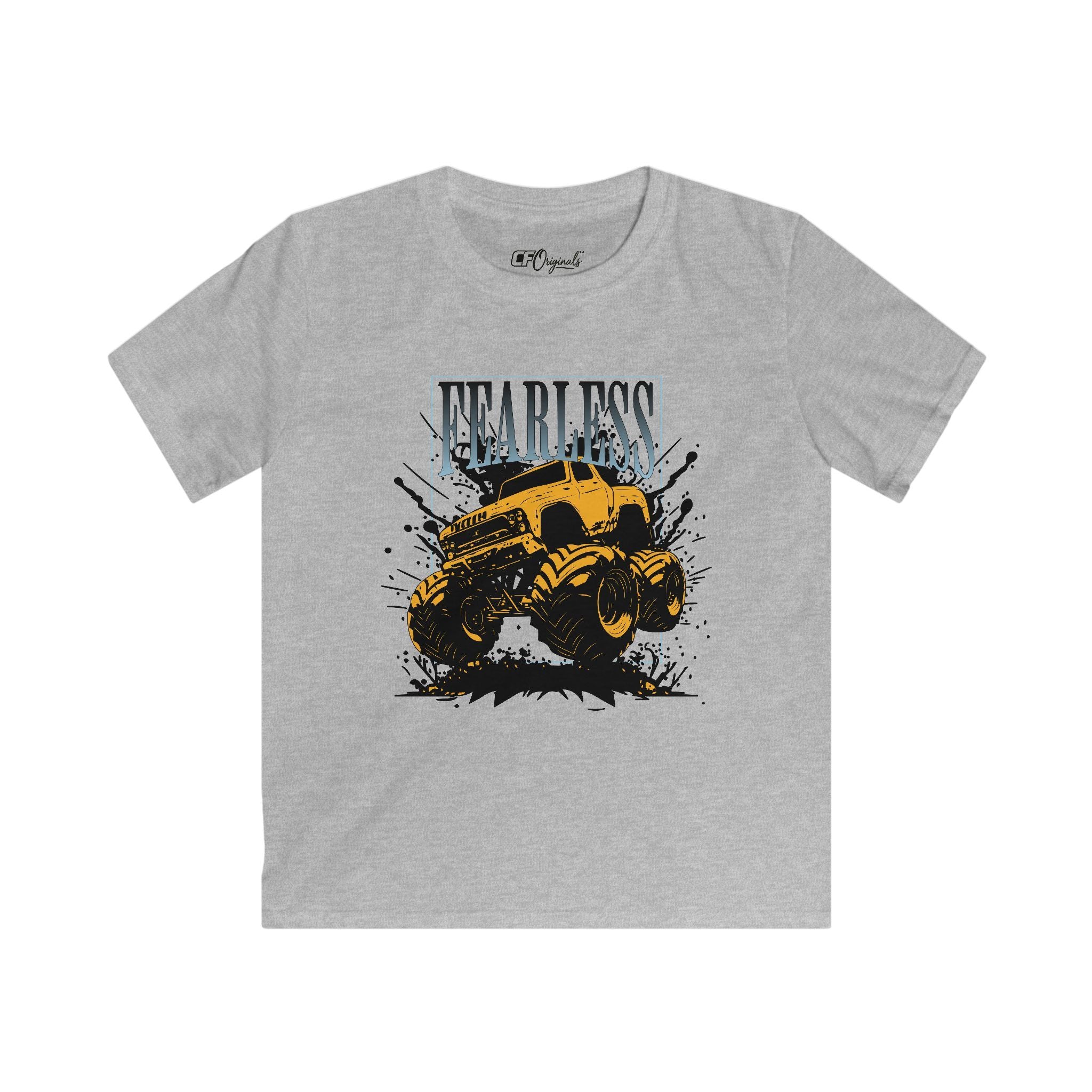 Kids Tee — "Fearless" Monster Truck Graphic Shirt