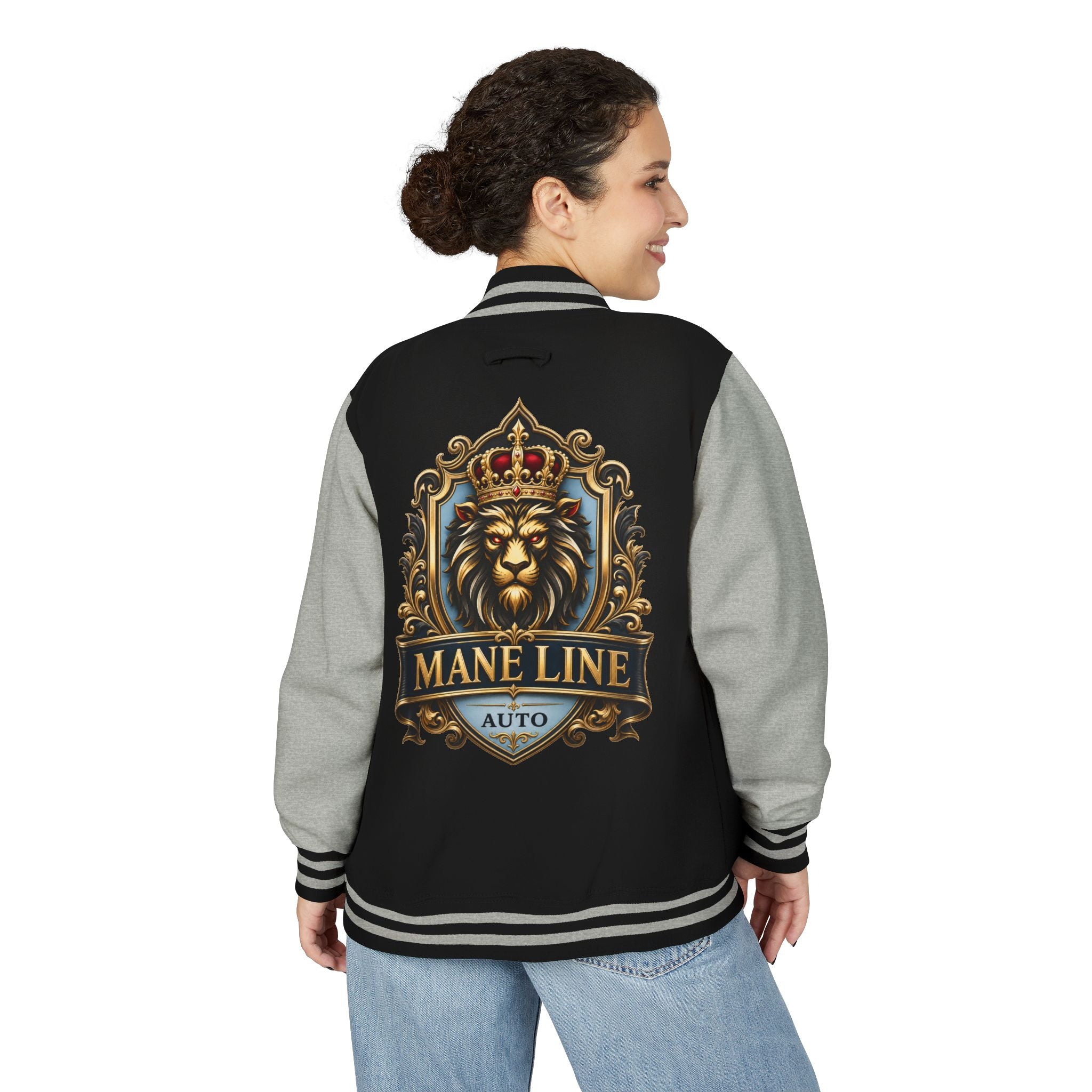 Mane Line Auto Lion Crest Letterman Jacket