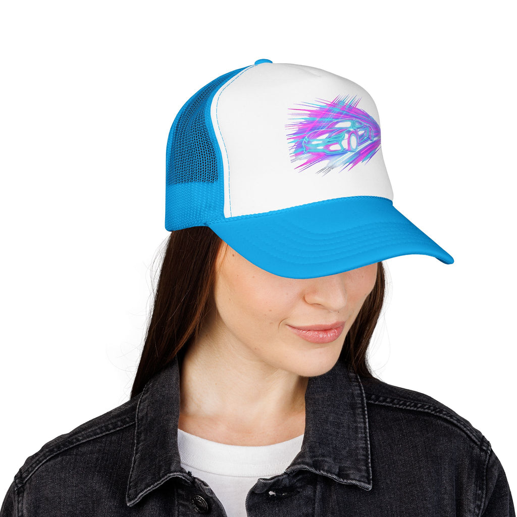 Neon Drift Racing Trucker Hat