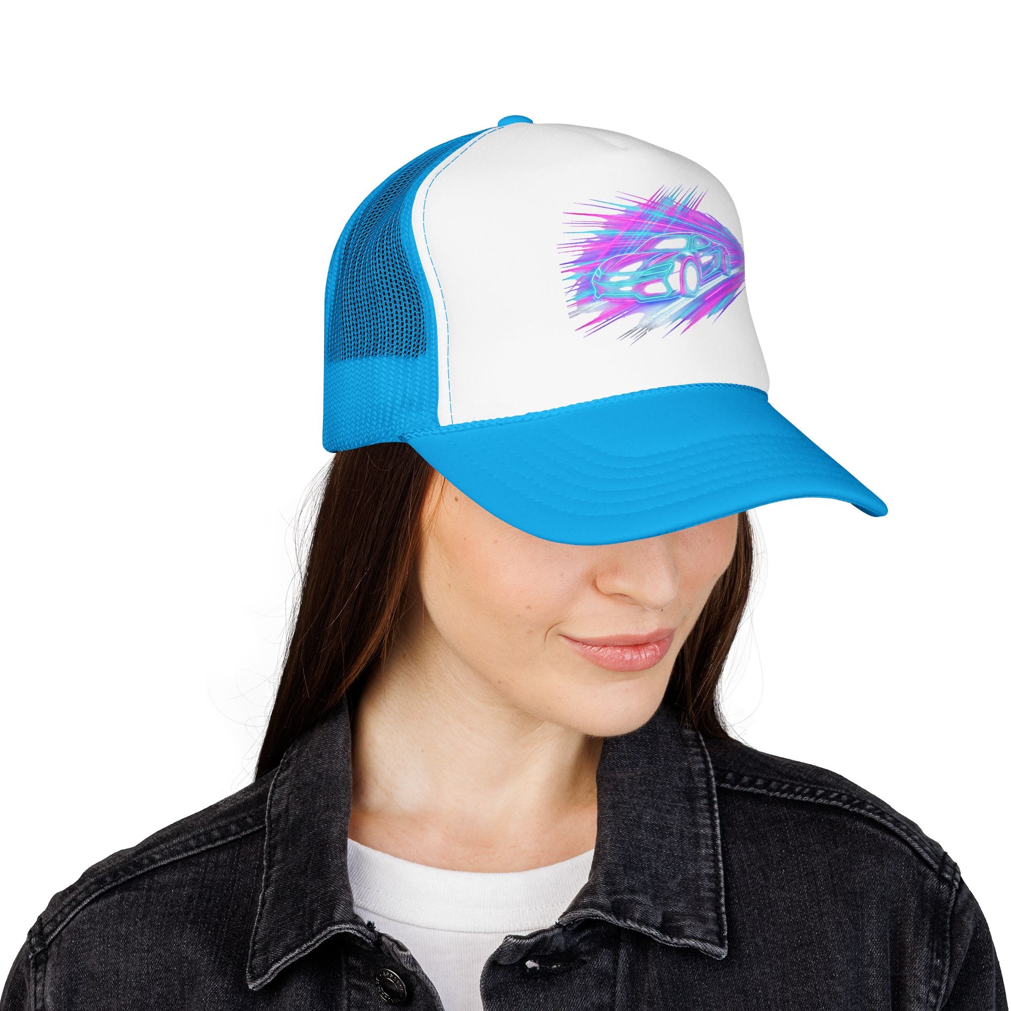 Neon Drift Racing Trucker Hat