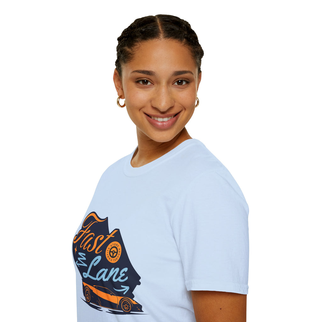 Fast Lane T-Shirt — Retro Racing Car Graphic Tee