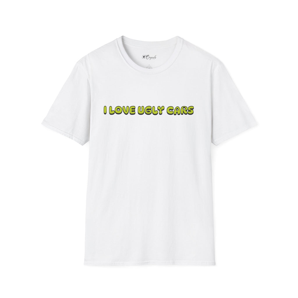 T-Shirt — "I Love Ugly Cars" Retro Green Graphic Tee