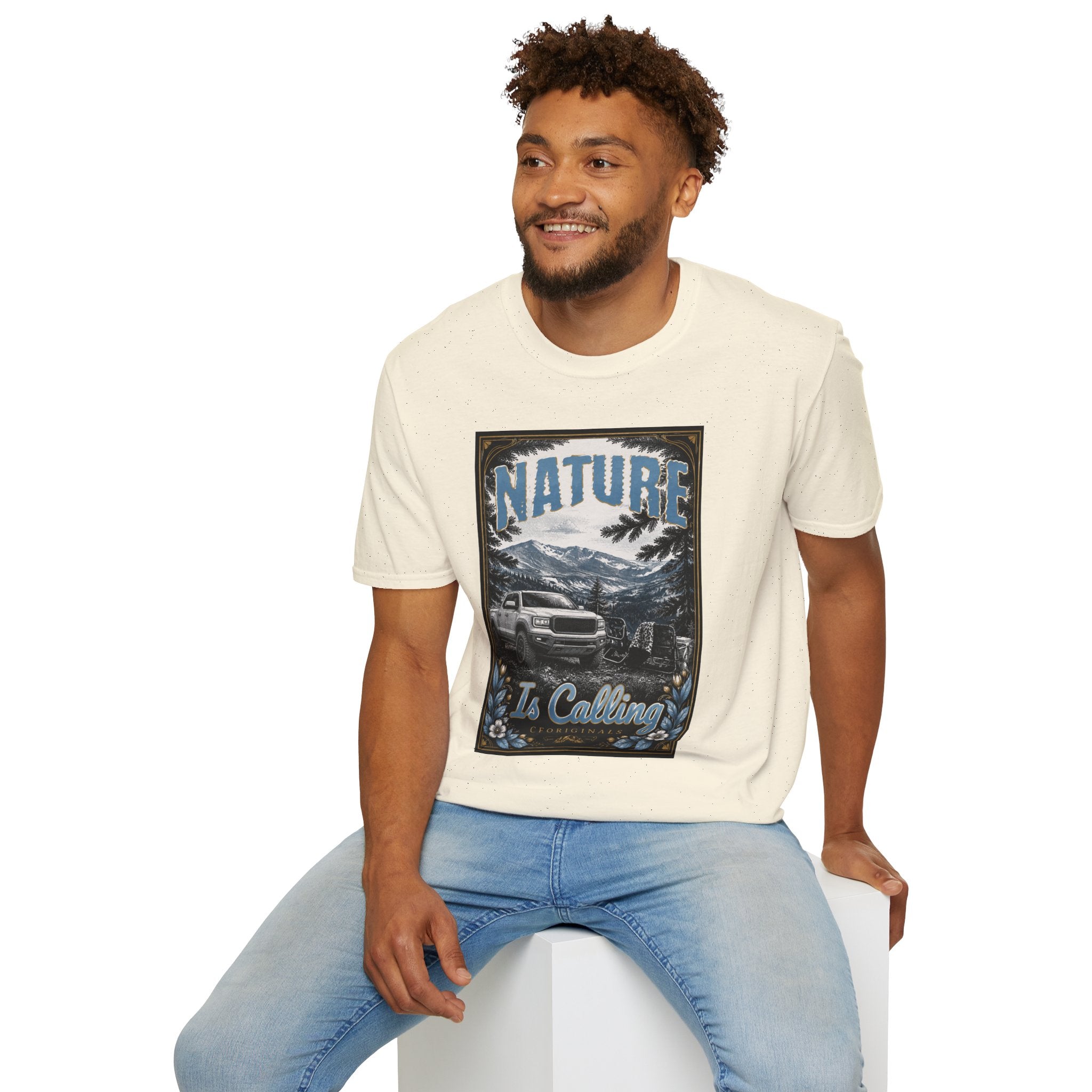 Vintage Mountain Truck T-Shirt — 'Nature' Graphic