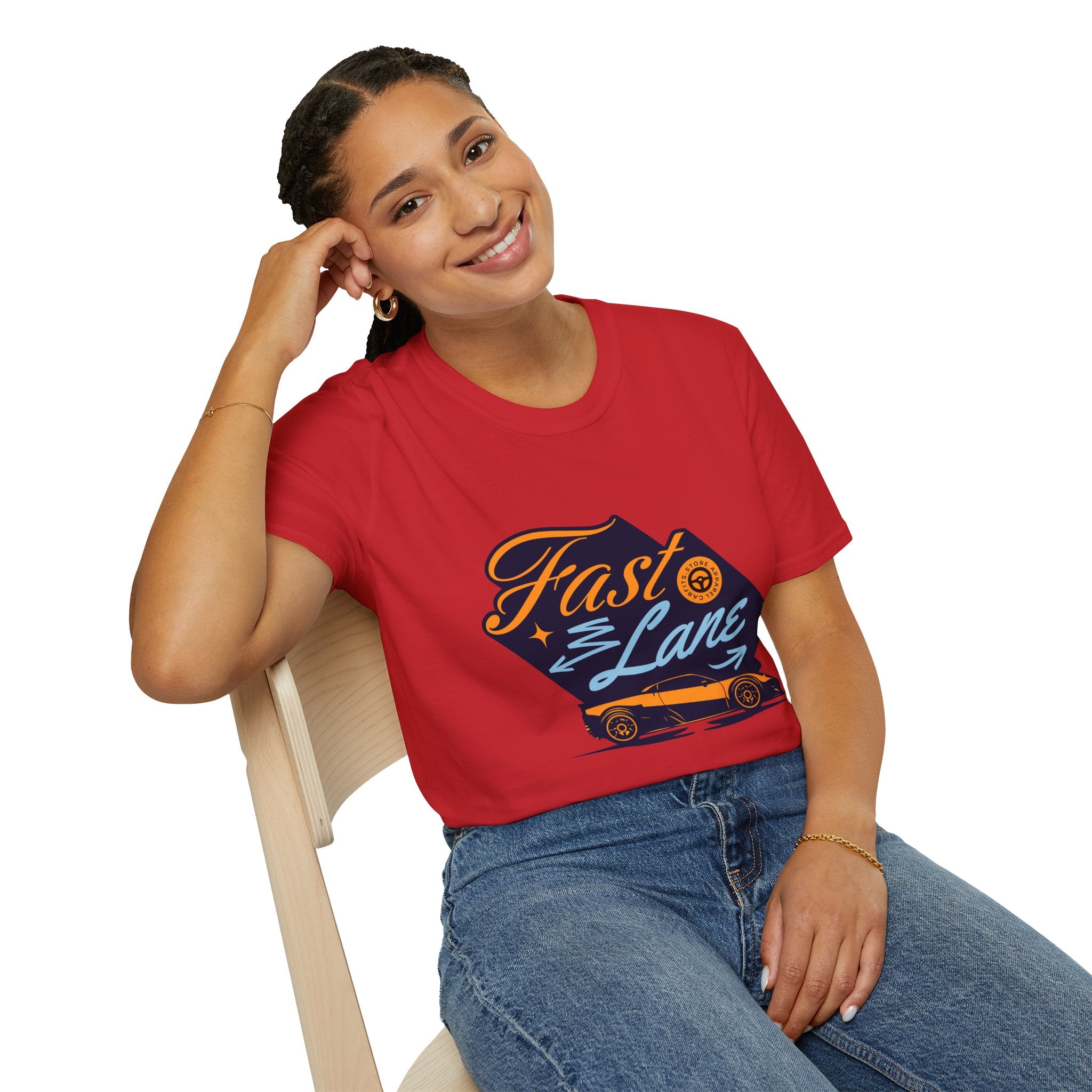 Fast Lane T-Shirt — Retro Racing Car Graphic Tee