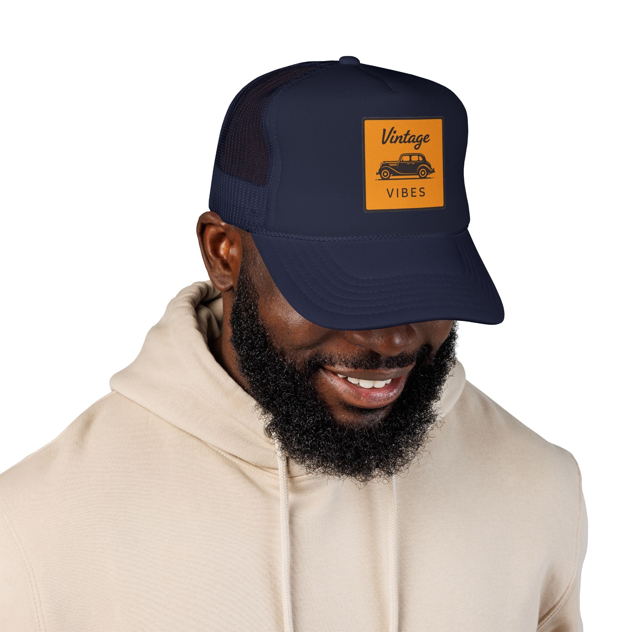Vintage Vibes Trucker Hat — Retro Car Foam Cap