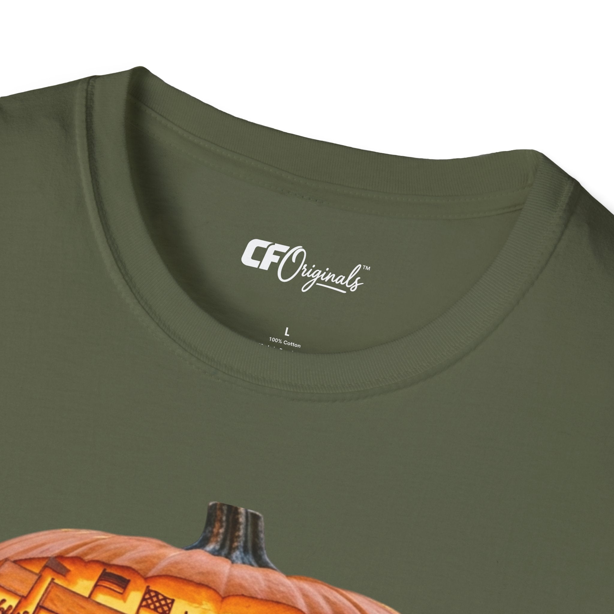Vintage Racing Pumpkin T-Shirt — Retro Car Grand Prix Halloween Tee