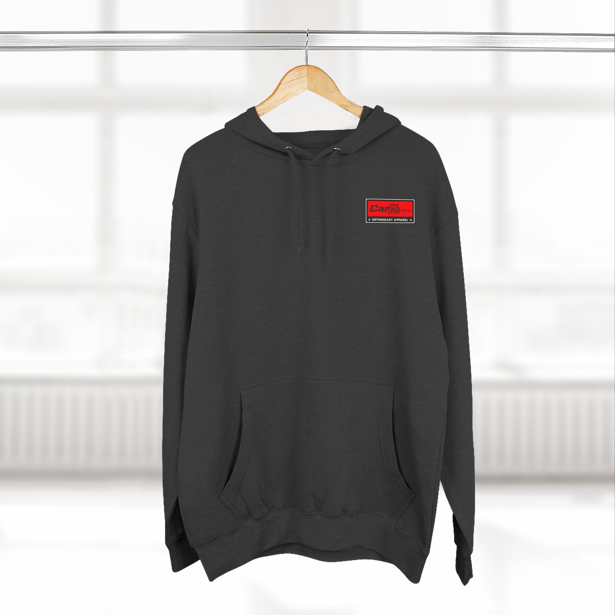 Flatout Garage Fleece Hoodie — Mechanic Shop Logo Pullover