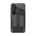 Sleek Metallic Racing Stripes Protective Phone Case