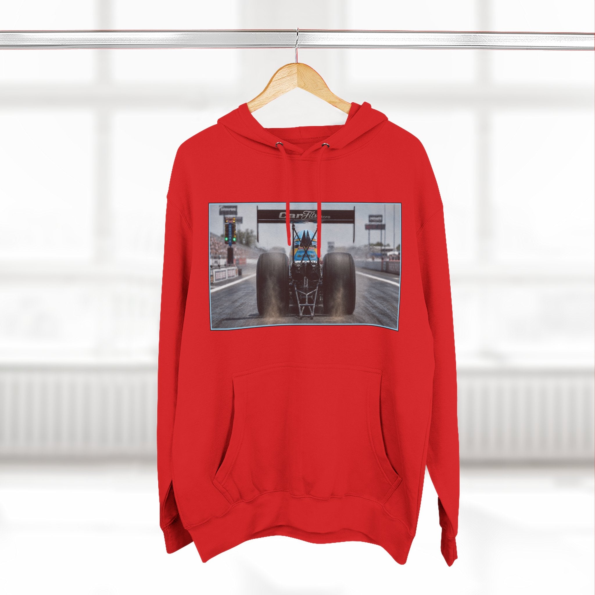 Racing Dragster Hoodie — "Land of 10,000HP" Fleece Pullover