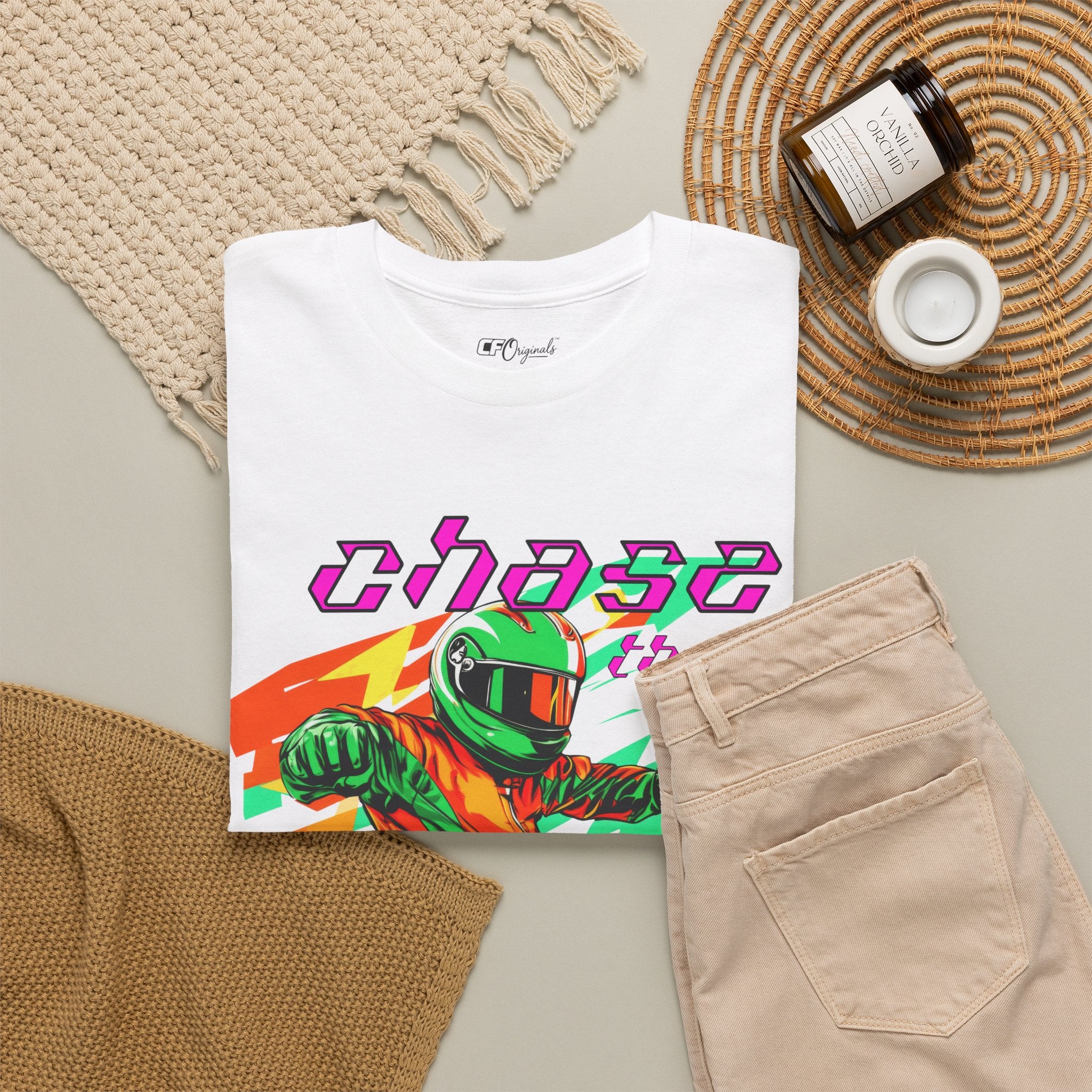 Racing Driver Graphic Tee — "Chase the Apex" Motorsport T‑Shirt