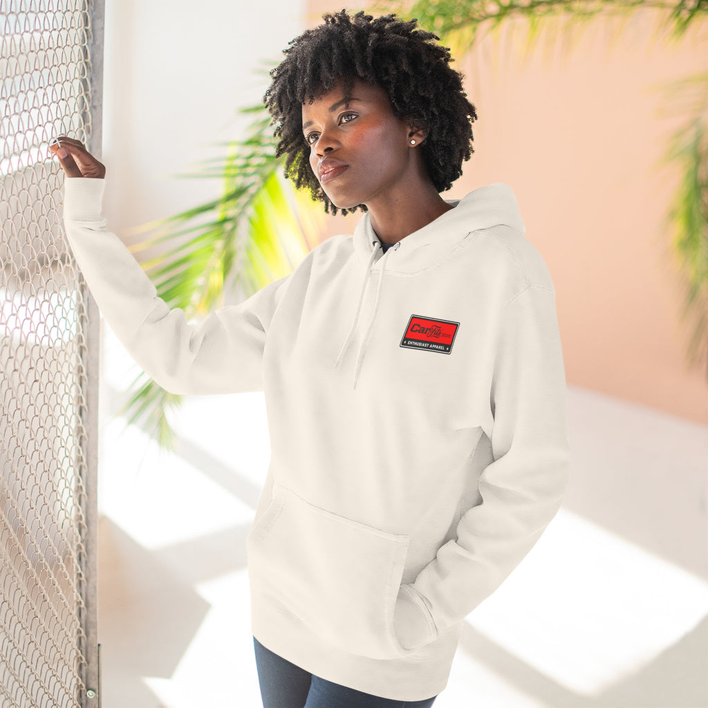 Flatout Garage Fleece Hoodie — Mechanic Shop Logo Pullover