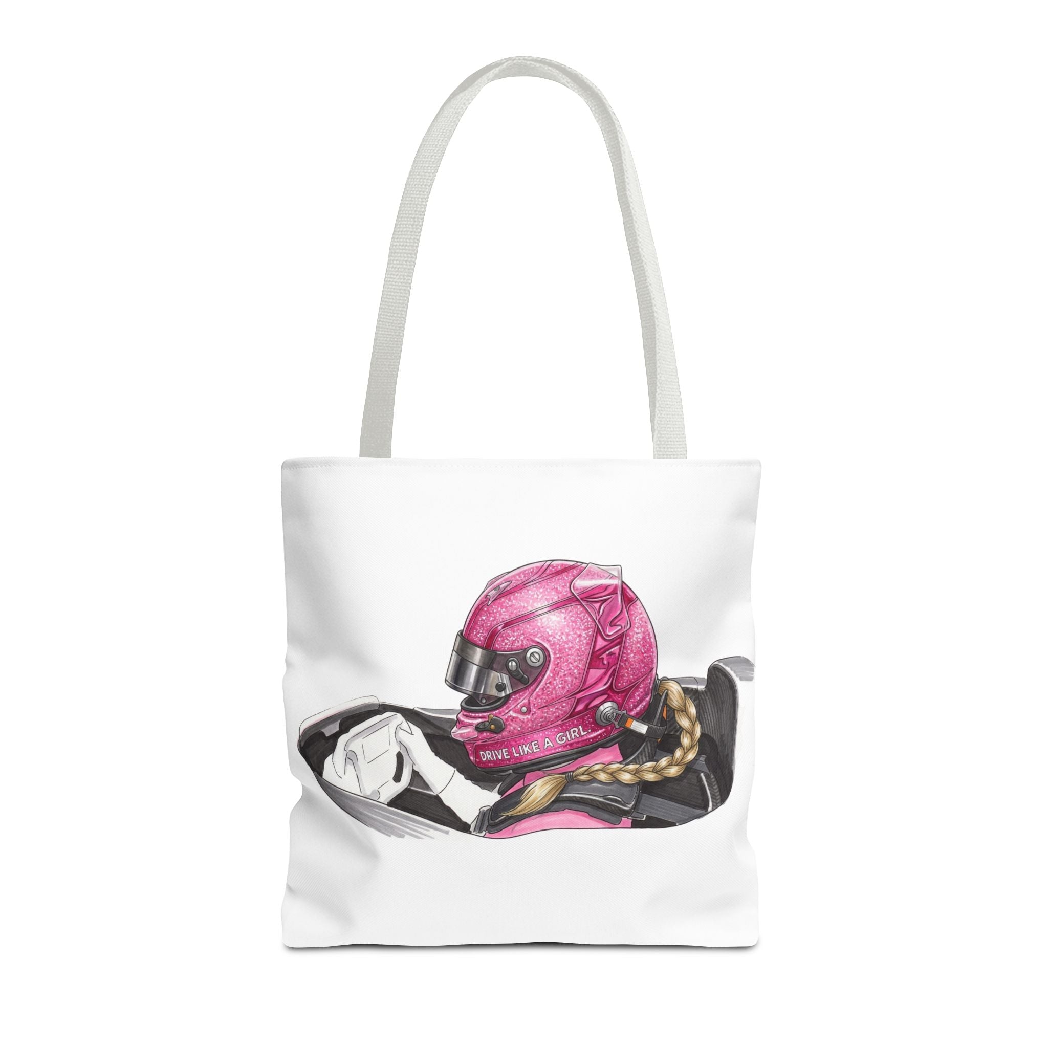 Drive Like a Girl - Pink Helmet Everyday Tote Bag