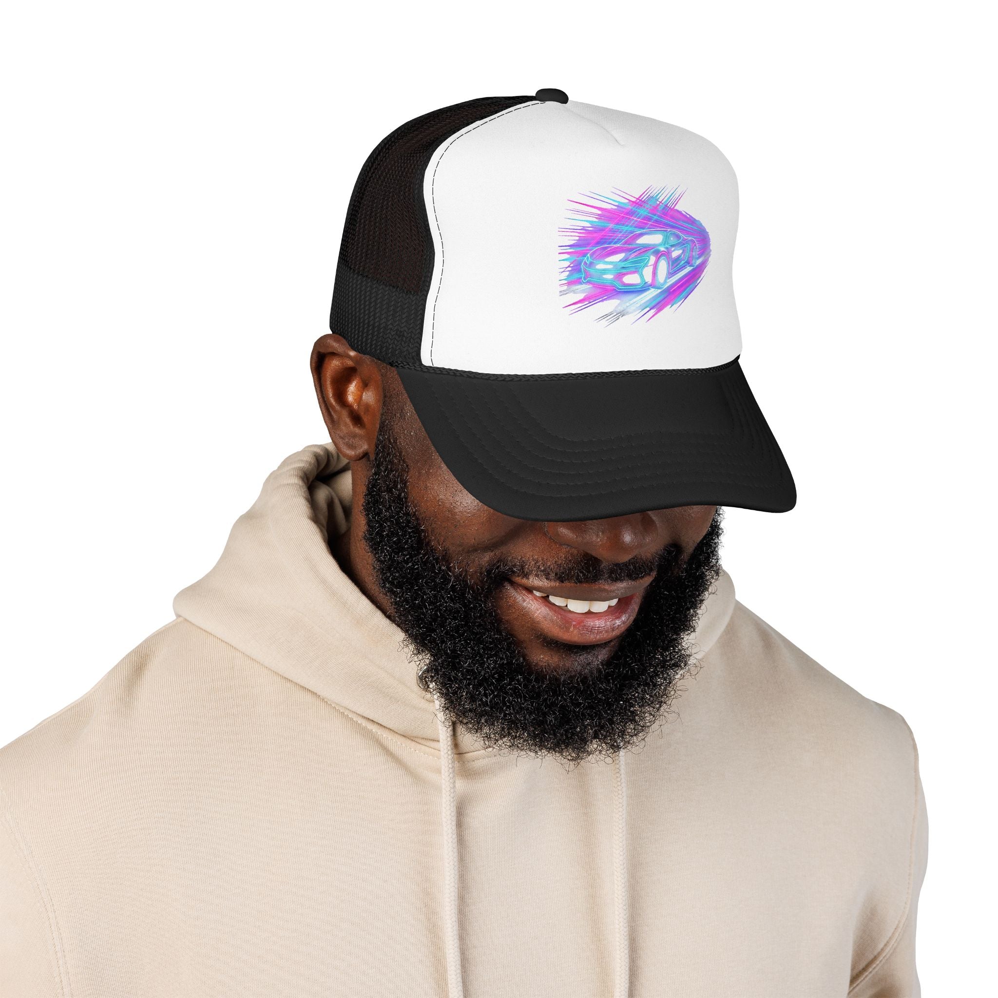 Neon Drift Racing Trucker Hat