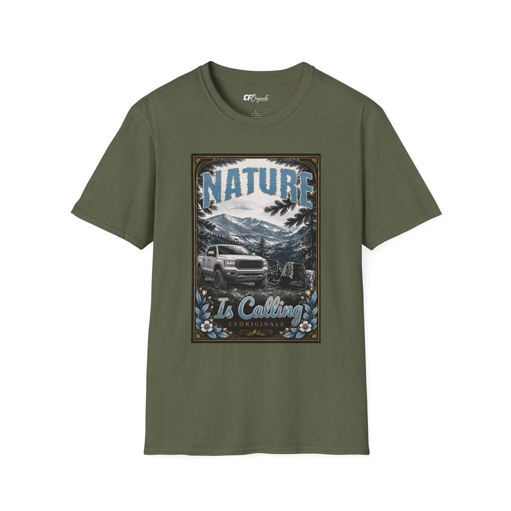 Vintage Mountain Truck T-Shirt — 'Nature' Graphic