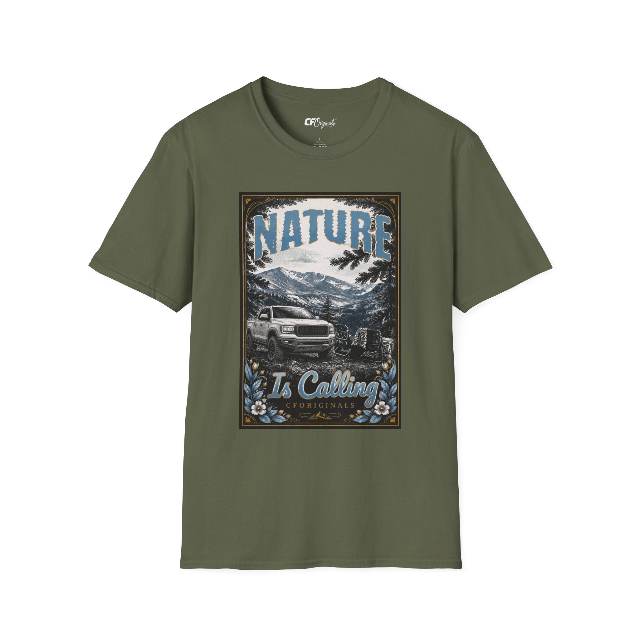 Vintage Mountain Truck T-Shirt — 'Nature' Graphic
