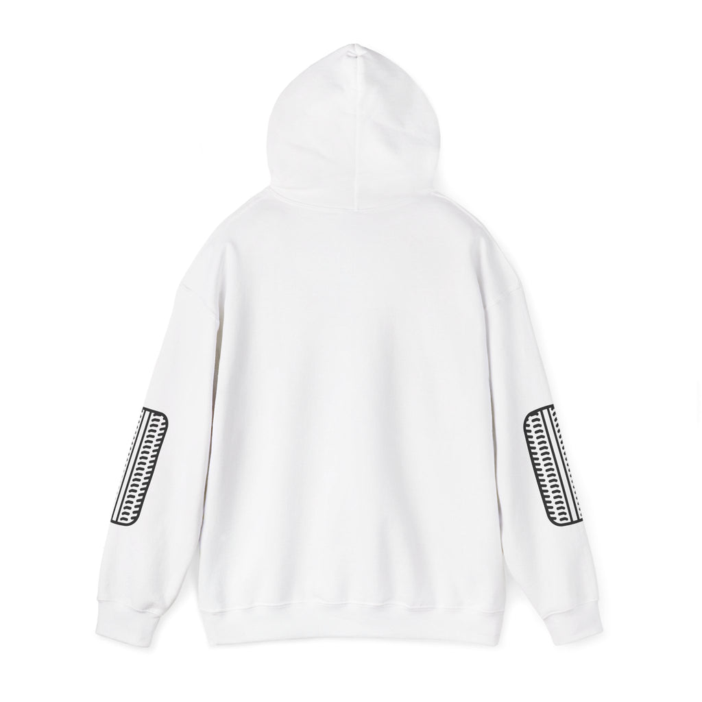 Racing Garage Hooded Sweatshirt — Vintage Racecar Track Scene