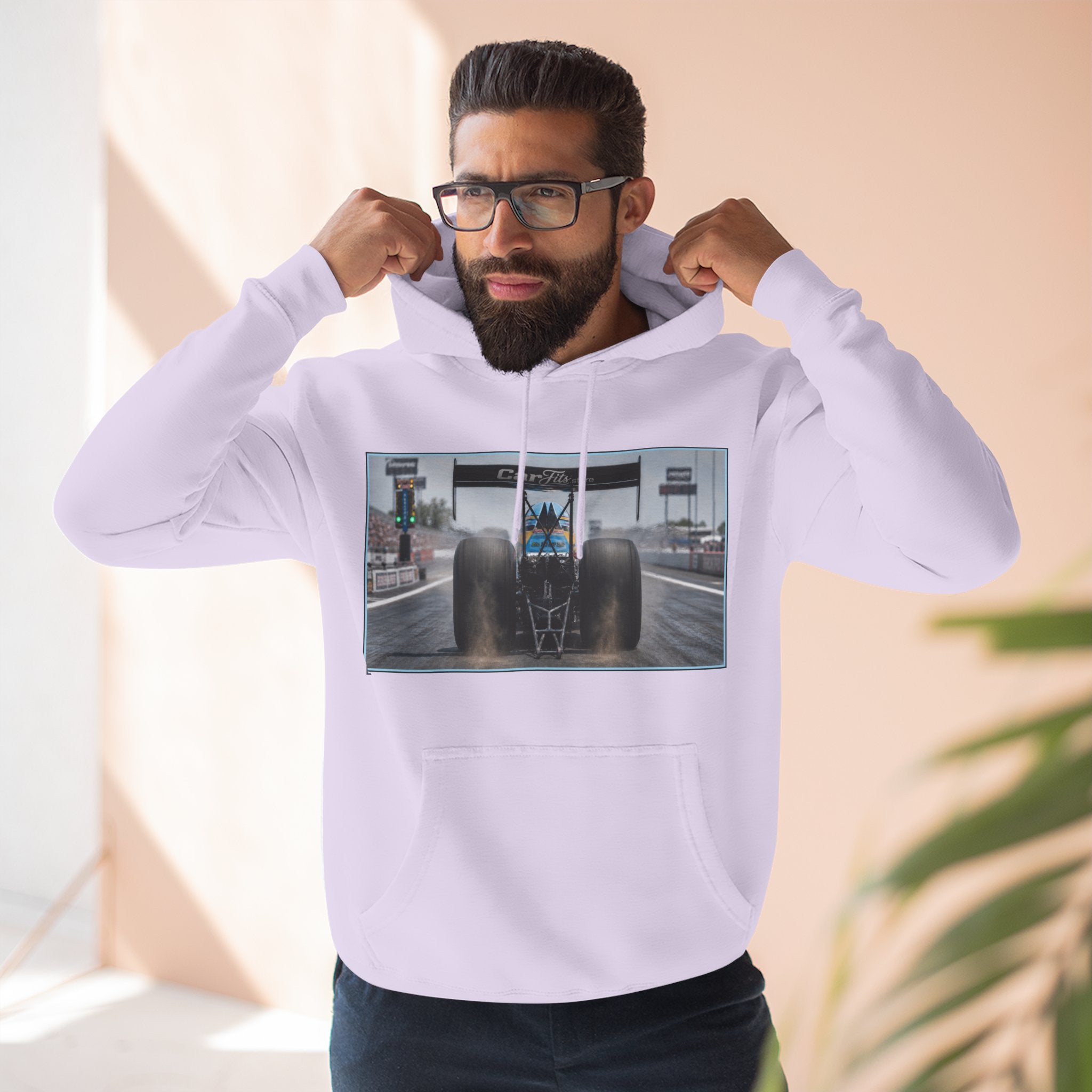 Racing Dragster Hoodie — "Land of 10,000HP" Fleece Pullover