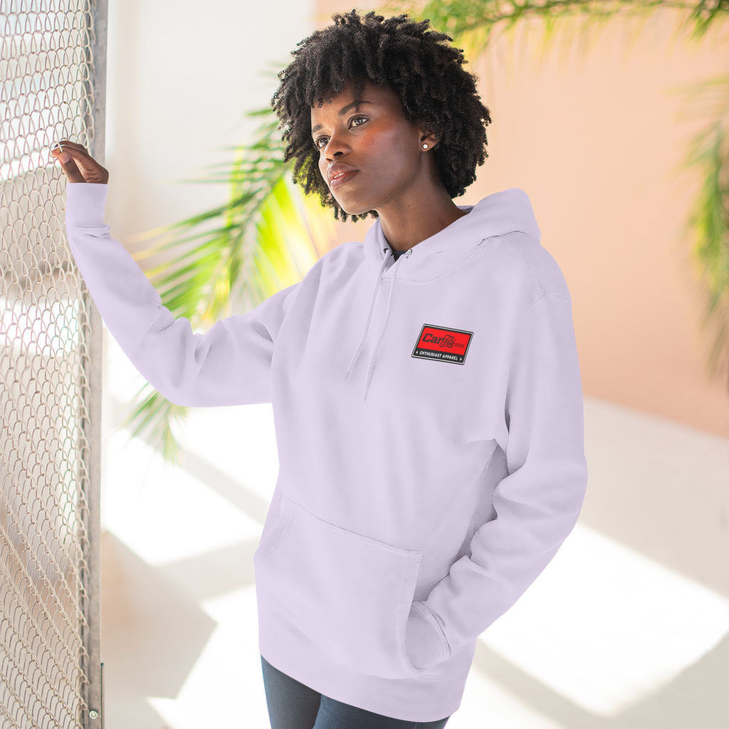 Flatout Garage Fleece Hoodie — Mechanic Shop Logo Pullover