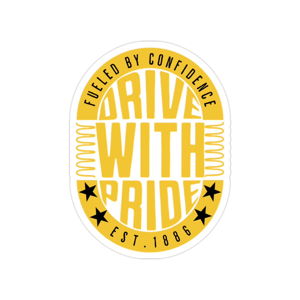 Drive With Pride Die-Cut Transparent Outdoor Sticker