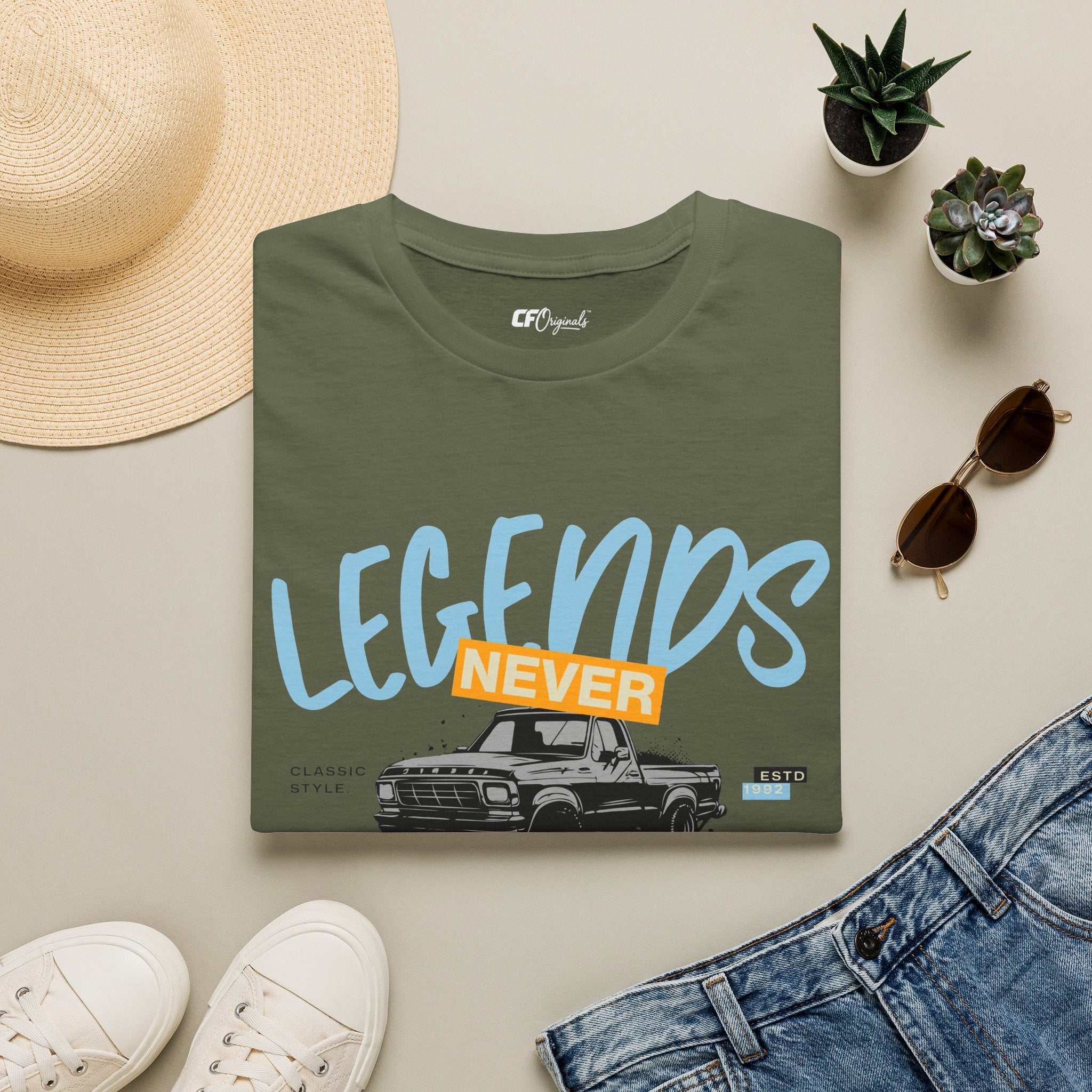 Legends Never Fade T-Shirt — Retro Truck Graphic Tee