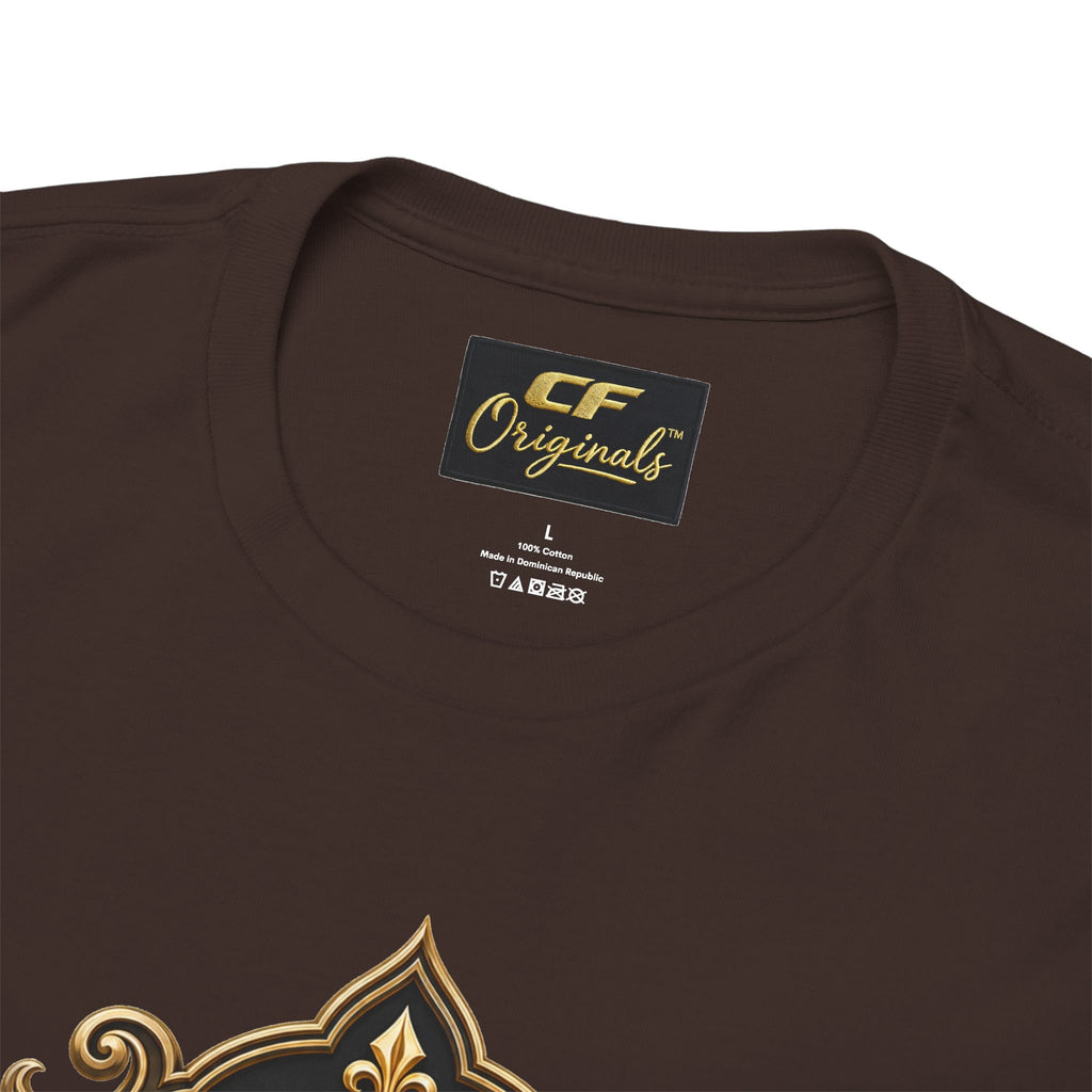 Lion Crest Tee — "Mane Line Auto" Vintage Heraldic Graphic Shirt