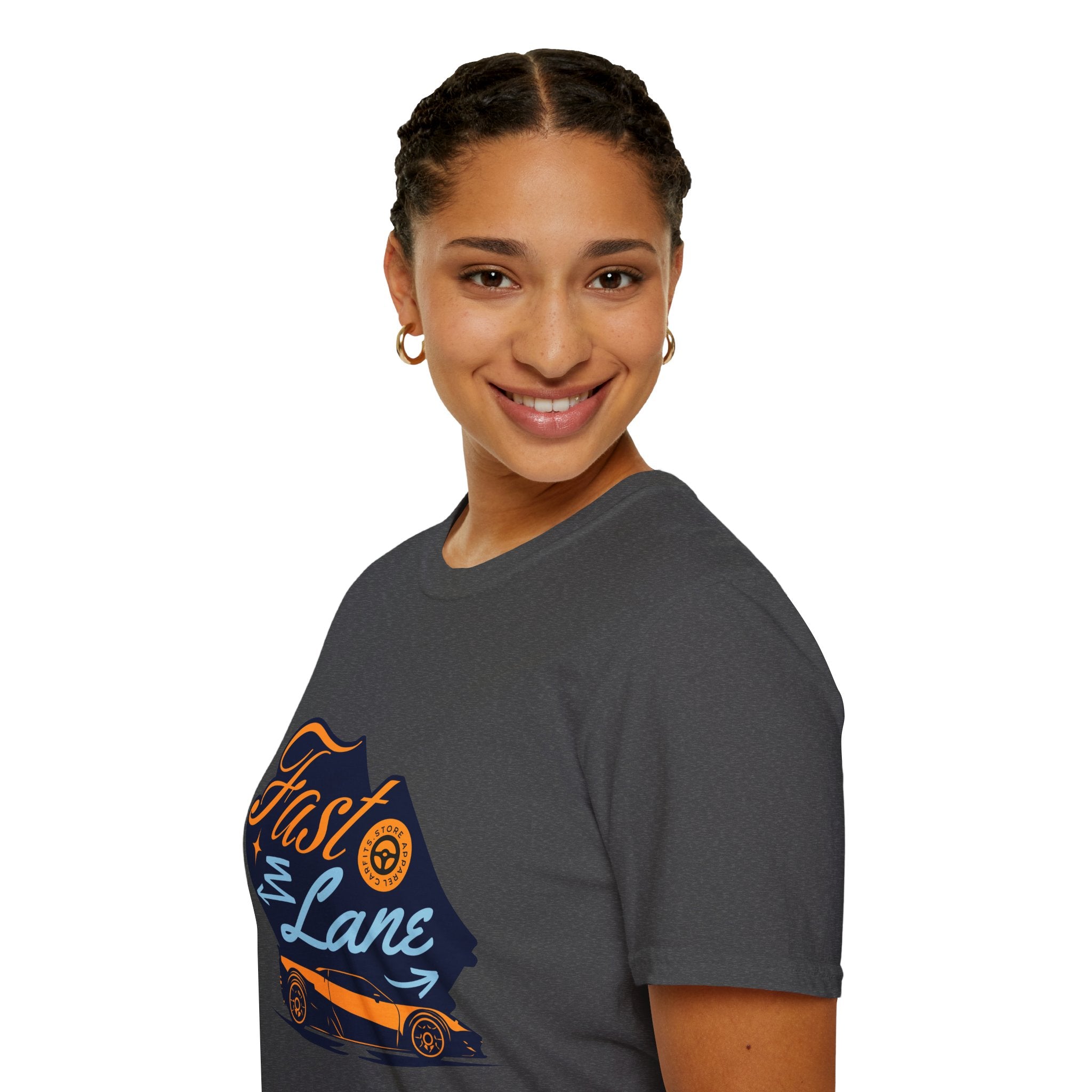 Fast Lane T-Shirt — Retro Racing Car Graphic Tee