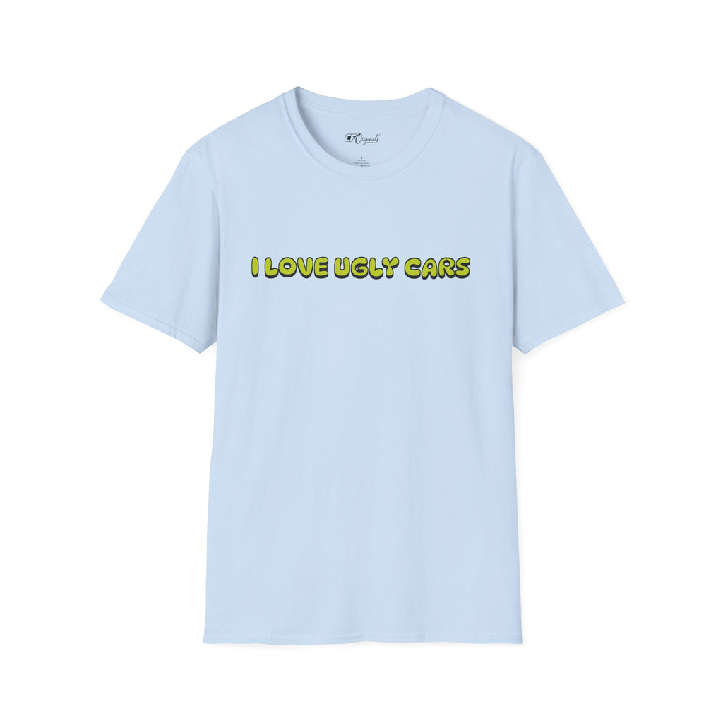 T-Shirt — "I Love Ugly Cars" Retro Green Graphic Tee