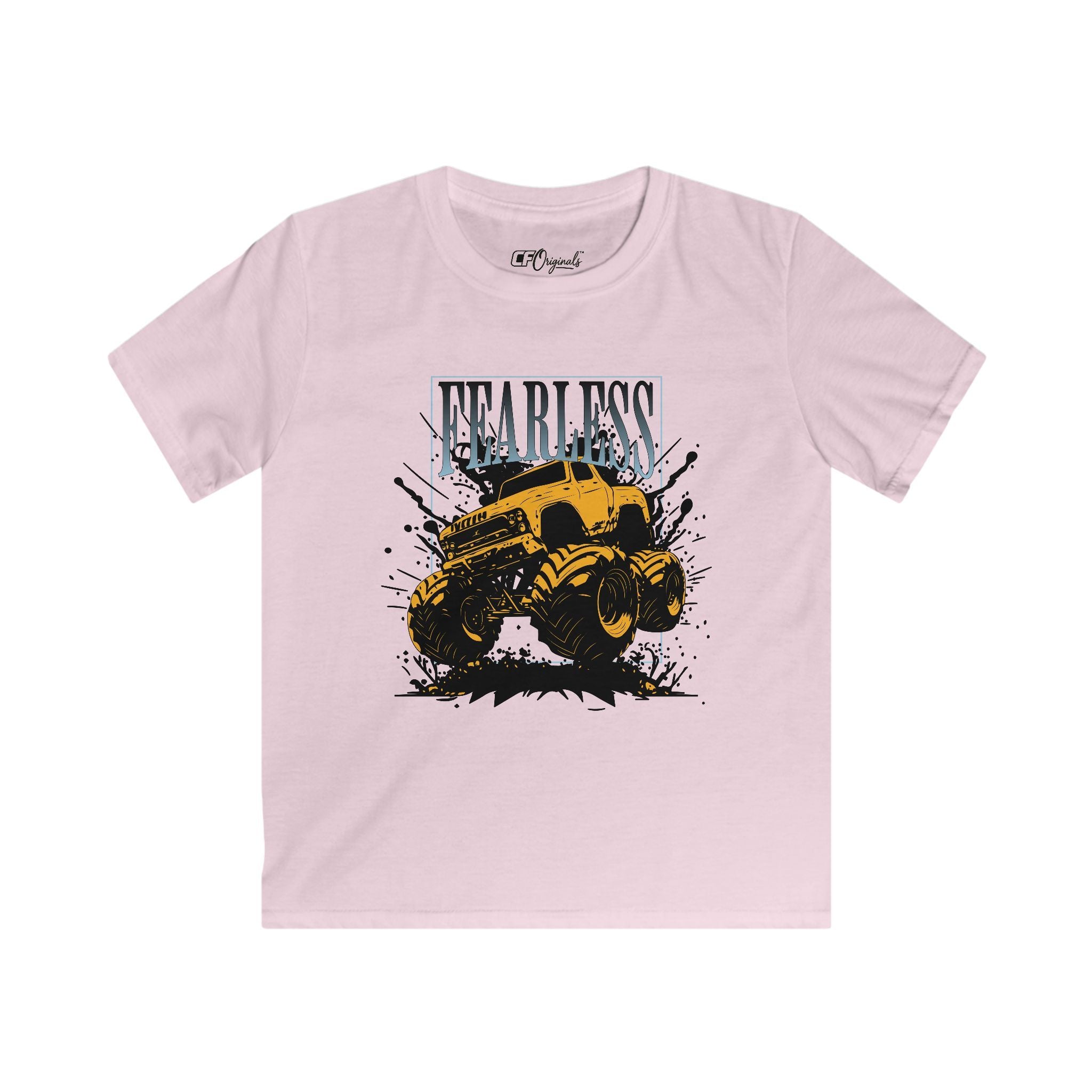 Kids Tee — "Fearless" Monster Truck Graphic Shirt