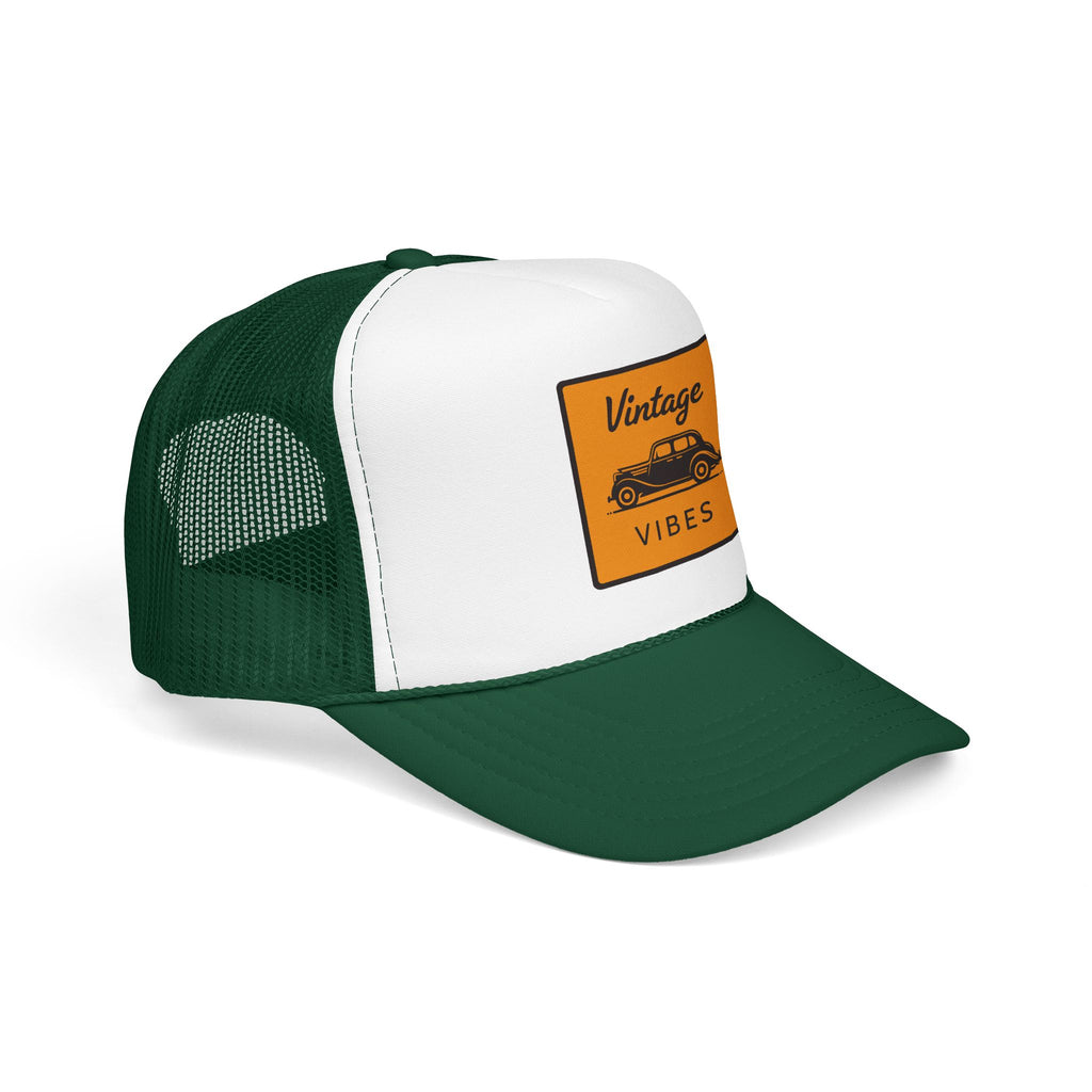 Vintage Vibes Trucker Hat — Retro Car Foam Cap