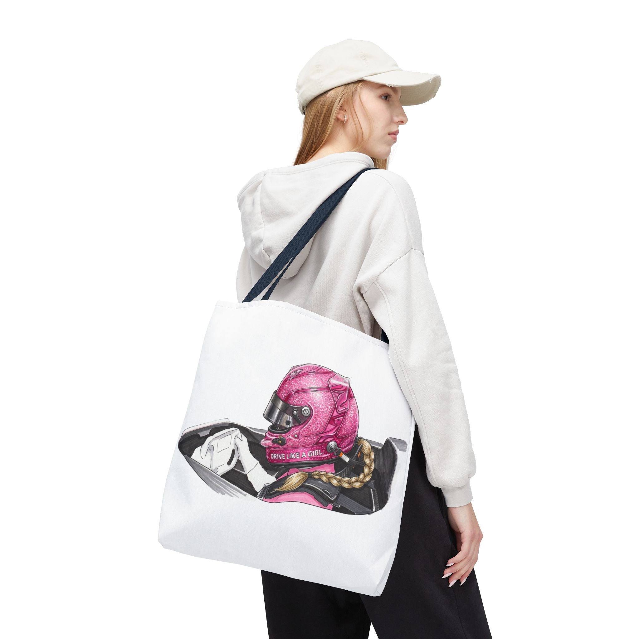Drive Like a Girl - Pink Helmet Everyday Tote Bag