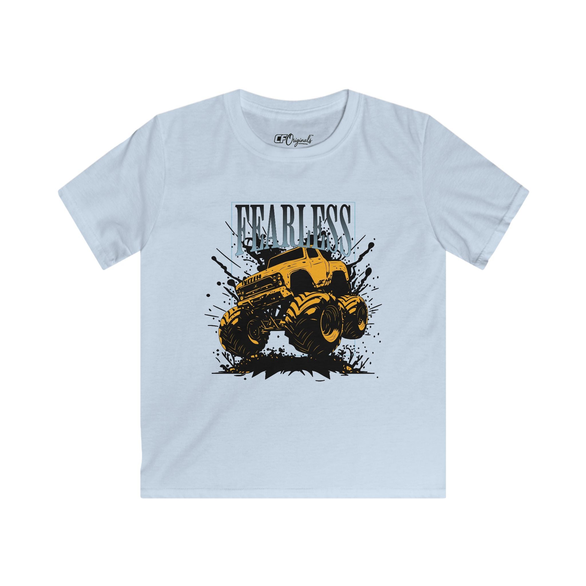 Kids Tee — "Fearless" Monster Truck Graphic Shirt
