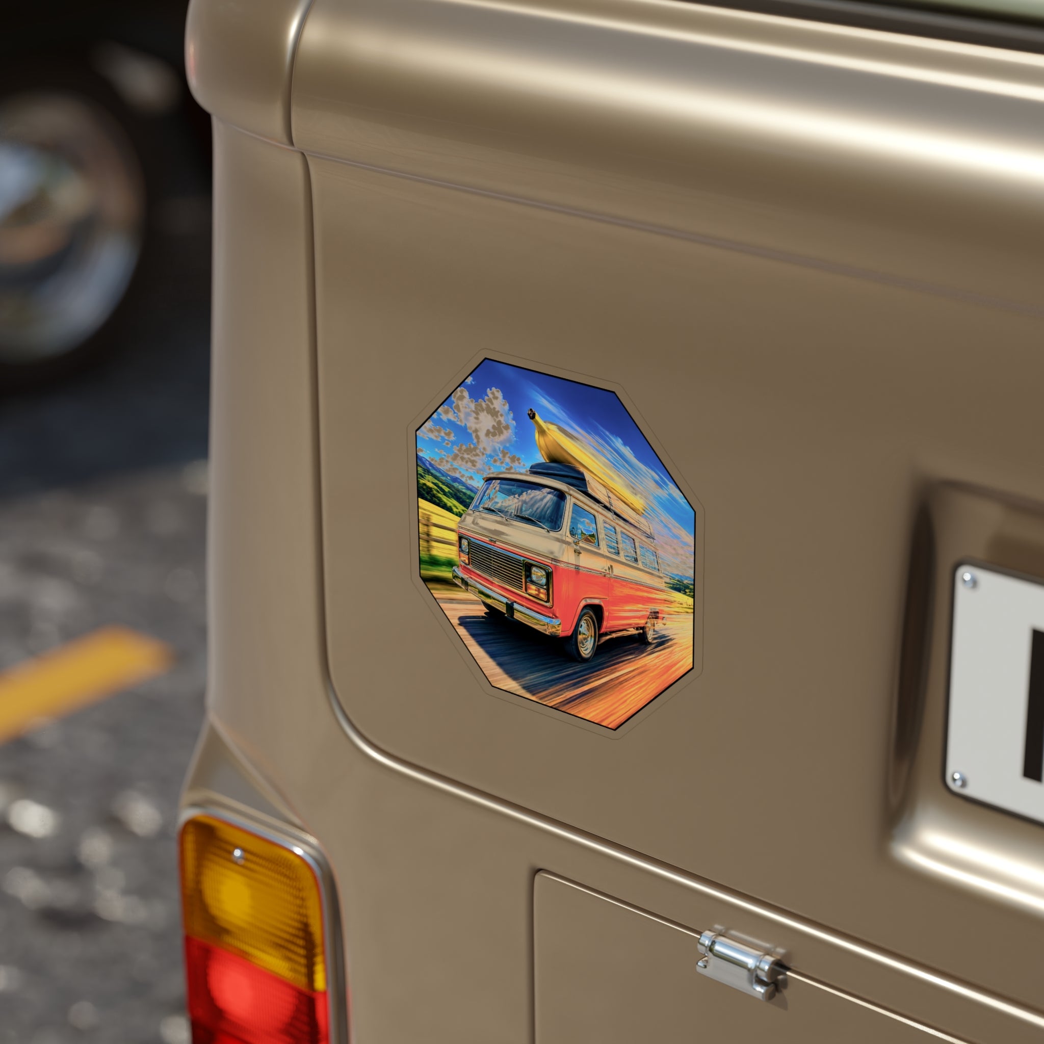 Retro Van Die-Cut Outdoor Sticker — Vintage Camper